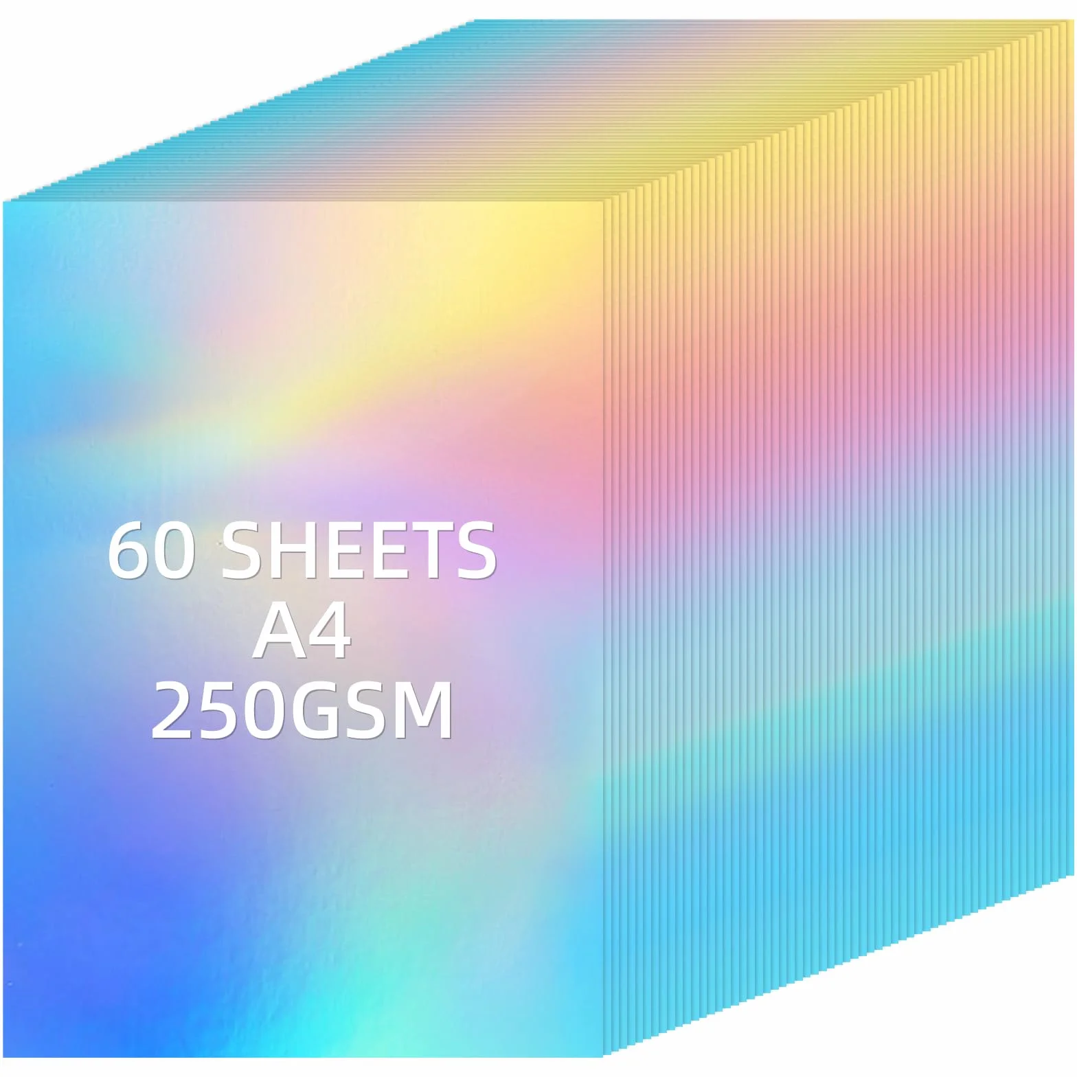A4 tektura lustrzana, 60 sztuk, 250 g/m², błyszczący papier lustrzany, do maszyn do cięcia, dekoracji urodzinowych i rękodzieła
