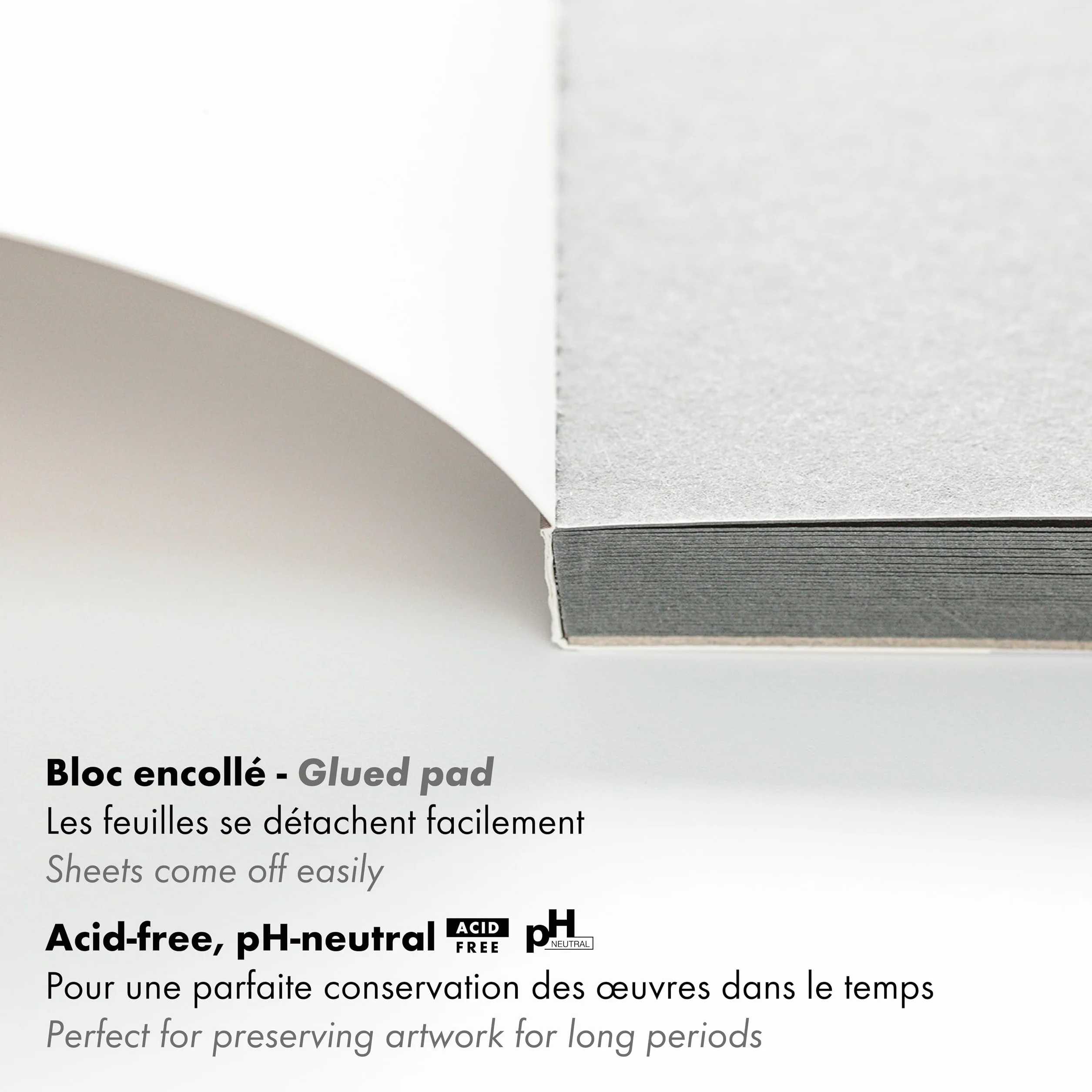 Clairefontaine 975809C – Blok rysunkowy PaintON Multi-techniques – 30 arkuszy papieru do technik mieszanych o lekko szorstkiej fakturze – Szary – A4 21x29,7 cm, 250 g