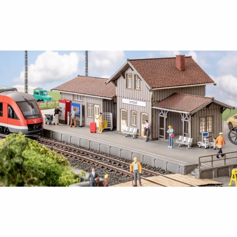 NOCH® Figurki tematyczne "peron kolejowy", z podróżnymi, figurki H0 do modelu kolejki, akcesoria, skala 1:87