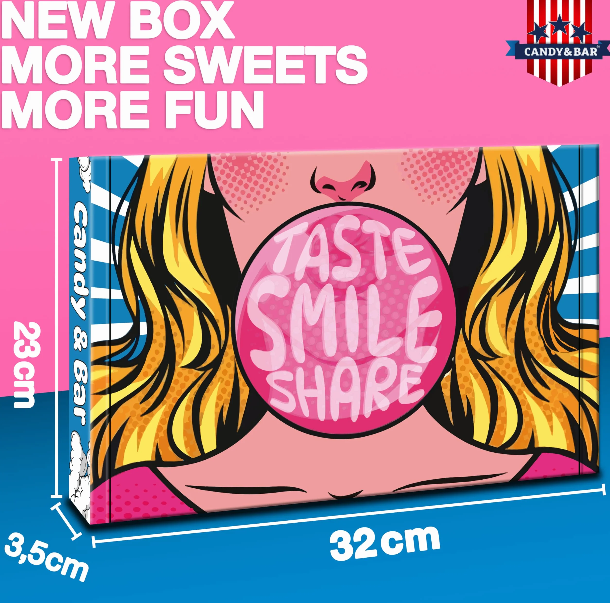 Sour USA Candy Box | 20 sztuk | USA Import | Niezwykły Prezent | USA Najlepsze Słodycze | Prezent Urodzinowy | Sour Candy | Holiday Box | Candybox | Candy & Bar ®