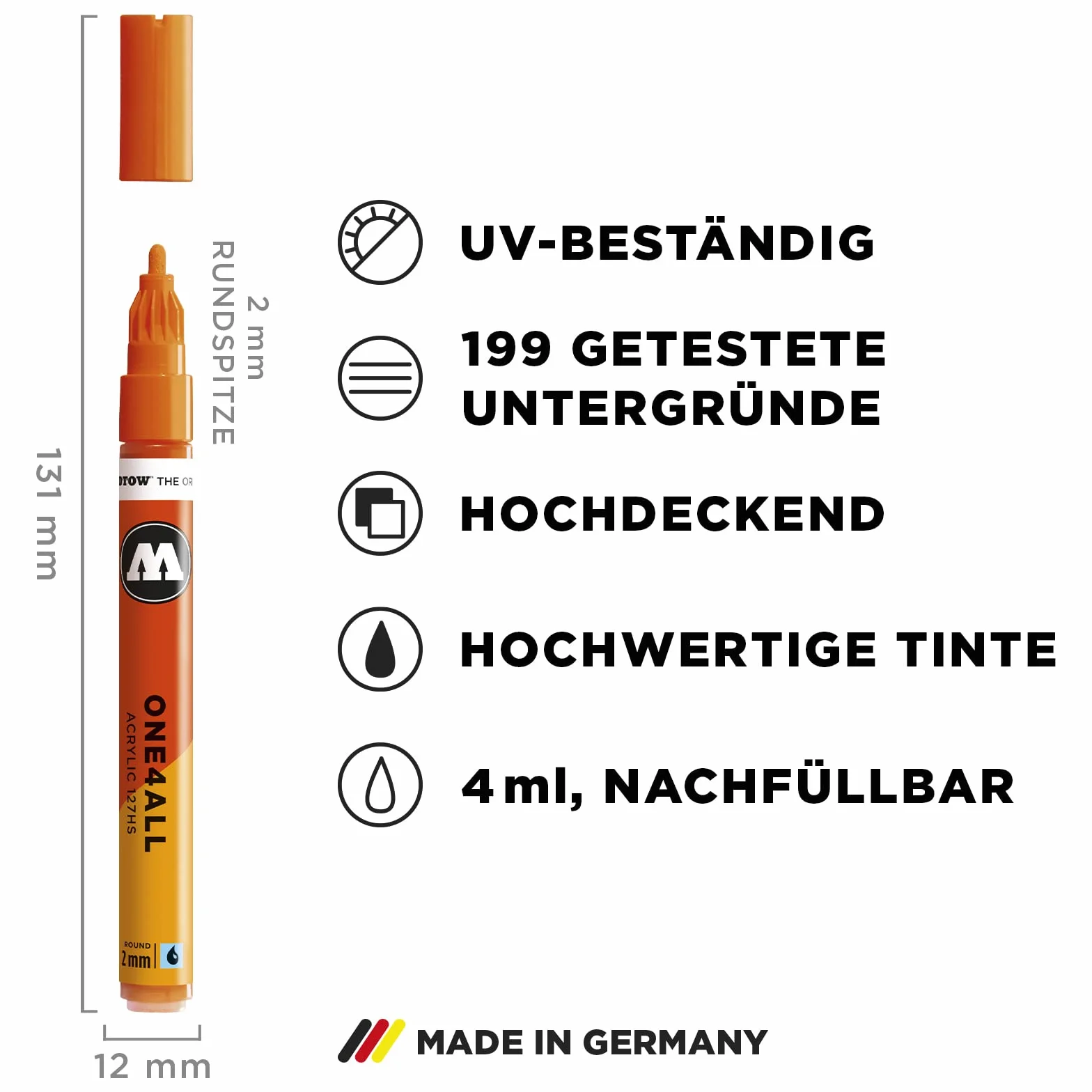 Molotow MO200163 Marker Akrylowy, Beżowy, 20 sztuk