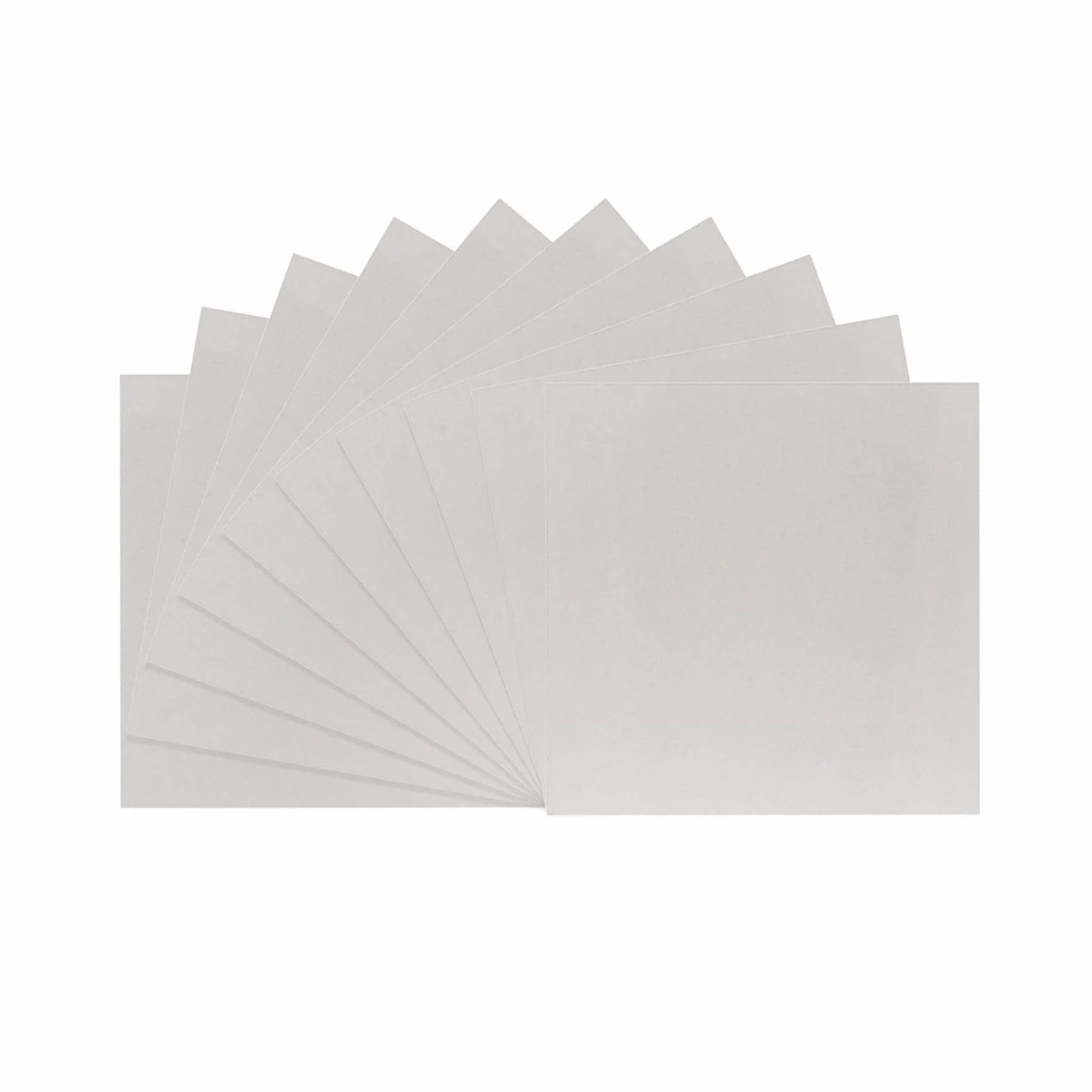Vaessen Creative Szary karton 1 mm - 30,5 x 30,5 cm - 10 kartonowych płyt do majsterkowania - Scrapbooking Materiały do bindowania i passe-partout