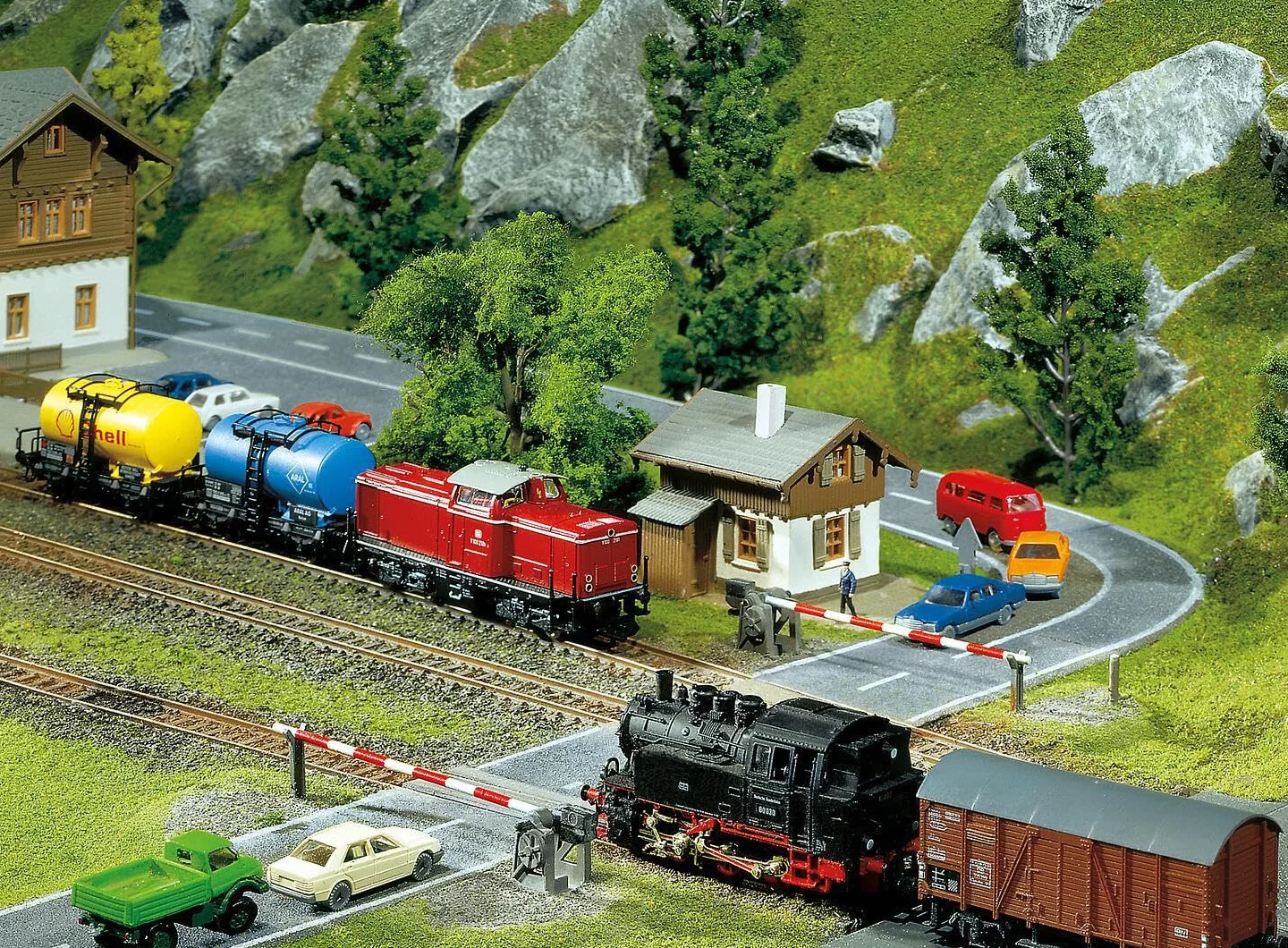 Faller FA282730 282730 przejazd kolejowy, wielokolorowy, jeden rozmiar