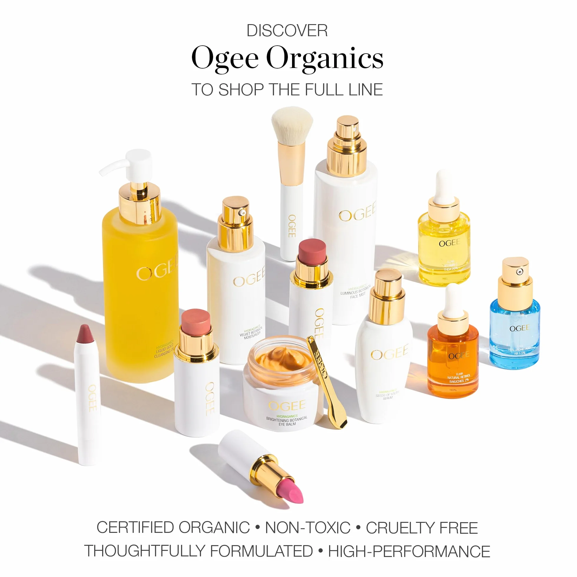 Ogee Sculpted Face Stick (COPPER - RADIANT COCOA) Certified Organic Multi-Use Bronzer & Contour Makeup