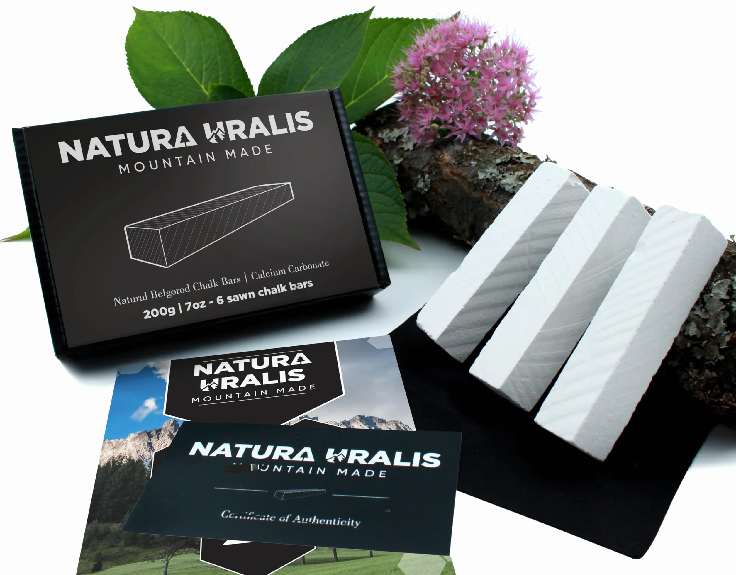 Natura Uralis Premium Belgorod Tynk Siekany | 200g Białych Słupków Wapiennych - Niesamowity Chrzęst, Satysfakcjonująca Ziemista, Aksamitna i Solidna Tekstura, Sensacja ASMR