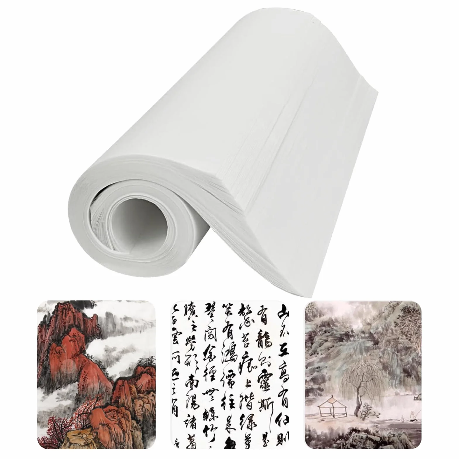 Hugwish 120 sztuk papier ryżowy 35 x 25 cm do chińskiej kaligrafii, malarstwa, rysunku