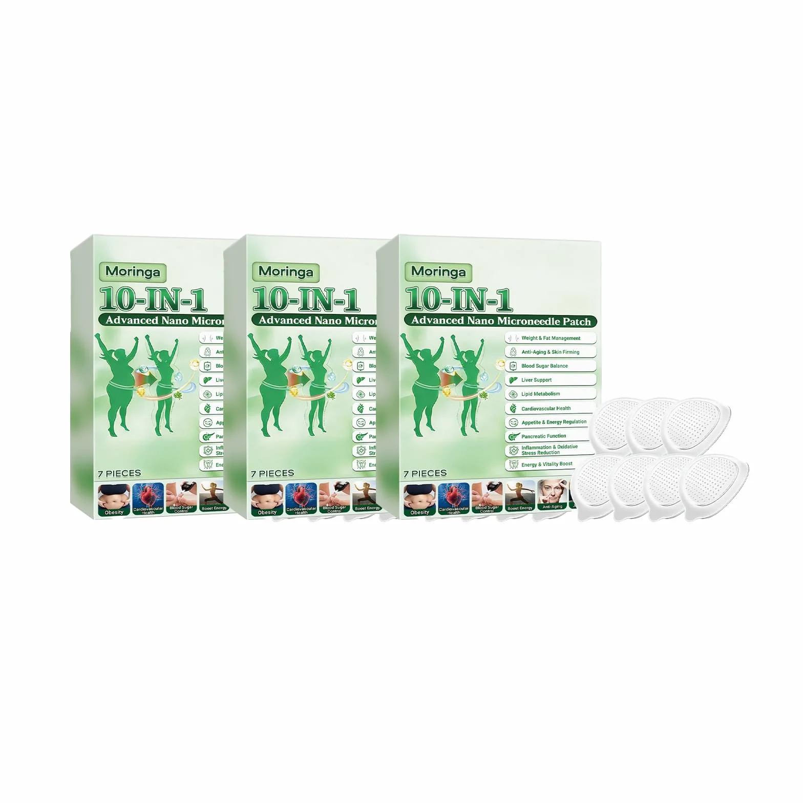 Plastry moringa z nano-mikroigłami do delikatnej pielęgnacji wrażliwej skóry. Odpowiednie dla mężczyzn i kobiet oraz wszystkich rodzajów skóry.