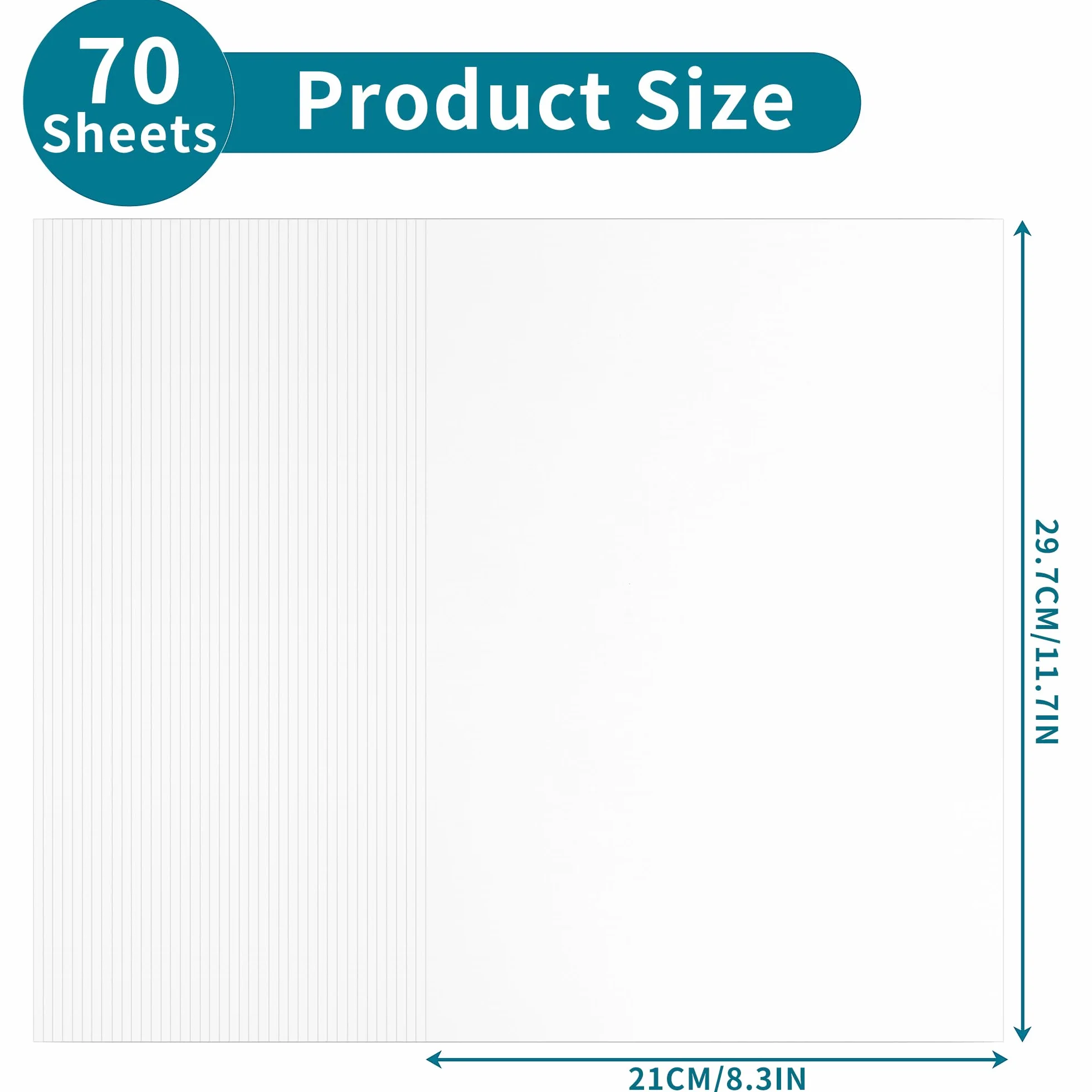 Biały papier kartonowy A4, 70 arkuszy, 200 g/m², ciężki karton do tworzenia kartek, scrapbookingu, drukarki, rzemiosła PAC05WHA470