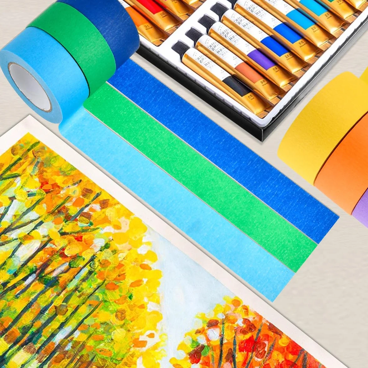 7 rolek kolorowej taśmy klejącej, kolorowe dekoracyjne 13 m × 25 mm, kolorowy papier Washi do pisania do laboratoriów/rękodzieła/etykiet/rzemiosła