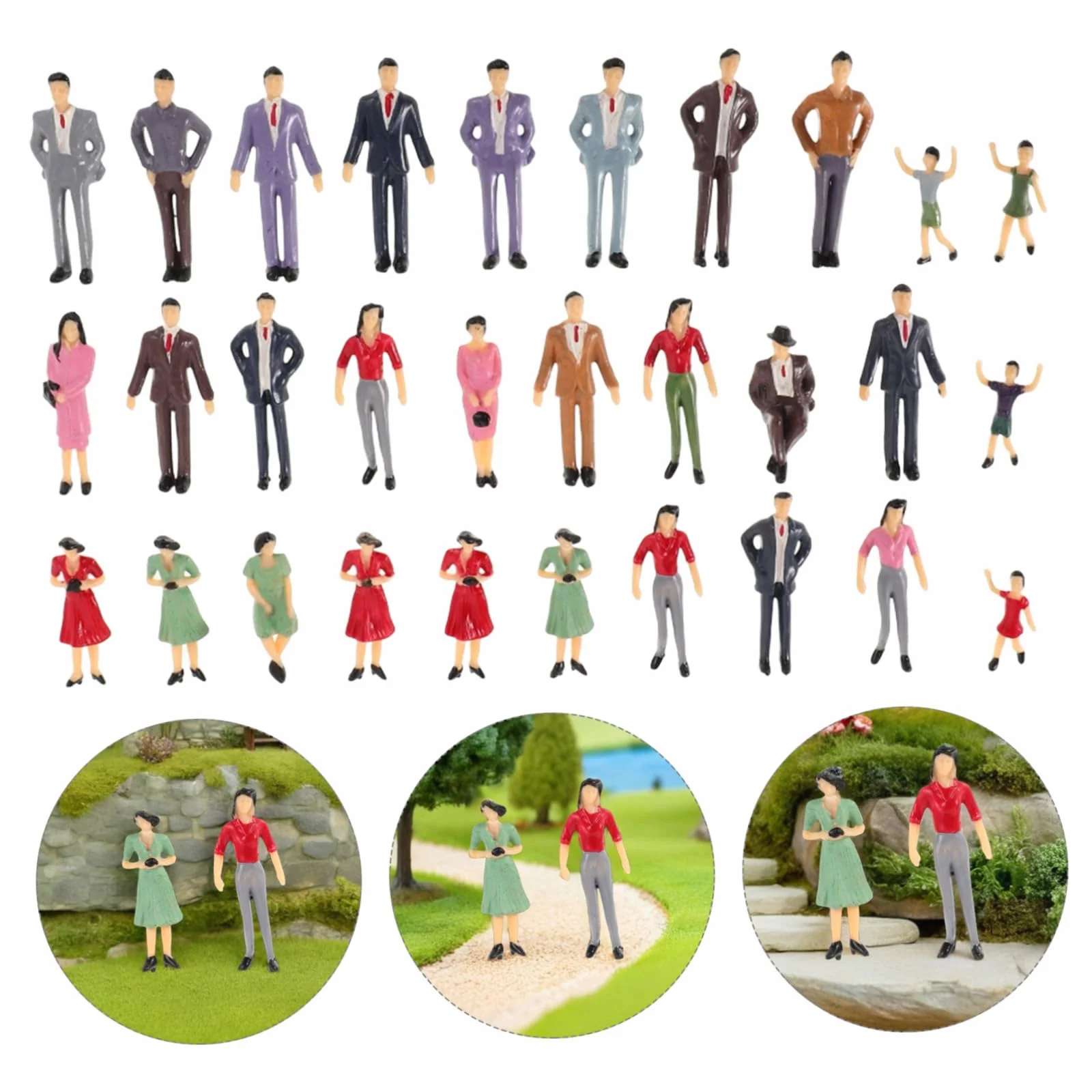 Realistyczne Figurki Abs W Miniaturze 30 Szt Zestaw Miniaturowych Figurek Ludzi Do Projektów