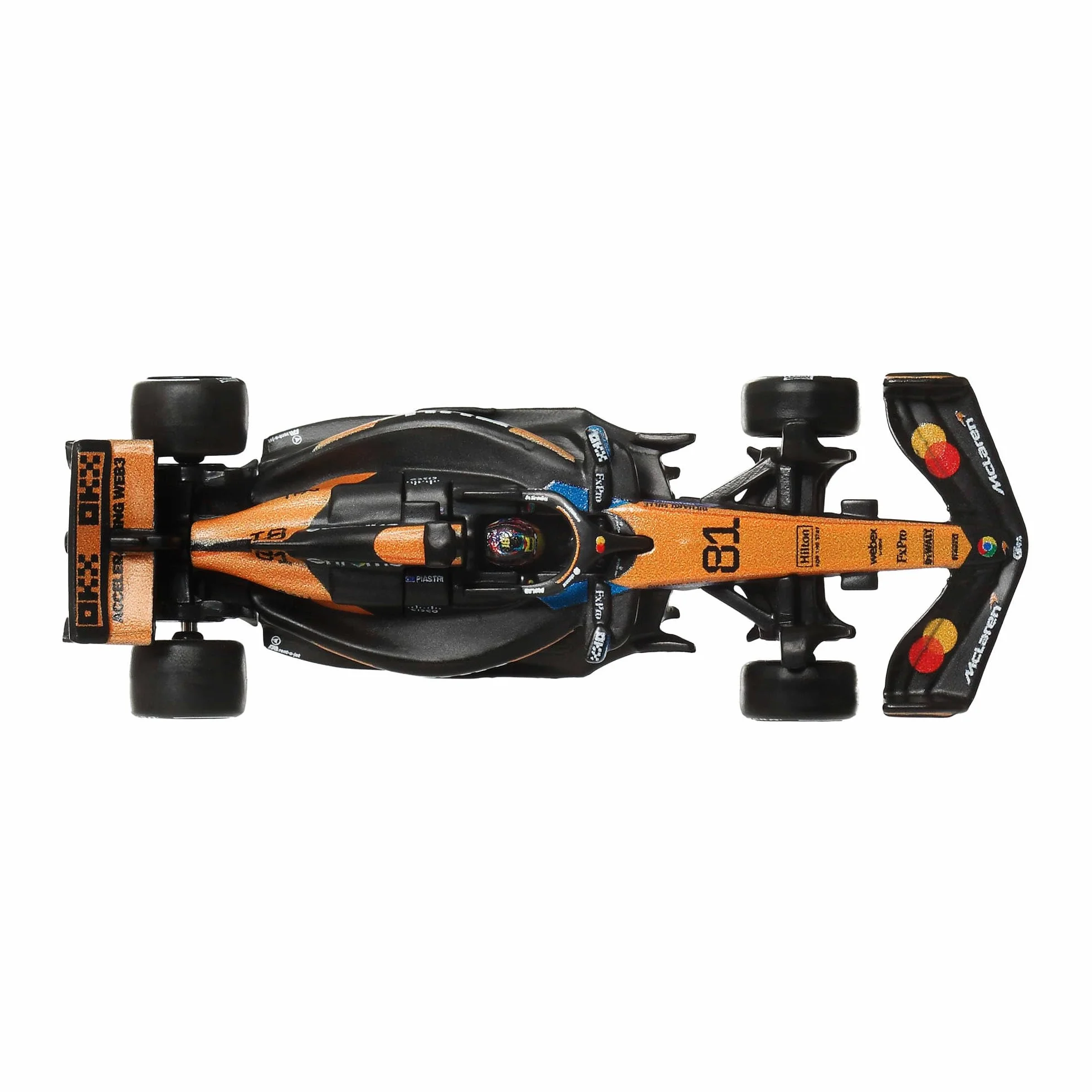Hot Wheels Formula 1 McLaren Oscar Piastri #81, premium kolekcjonerski samochód wyścigowy die-cast w skali 1:64, opony Real Riders oraz metalowa karoseria i podwozie, JKD81
