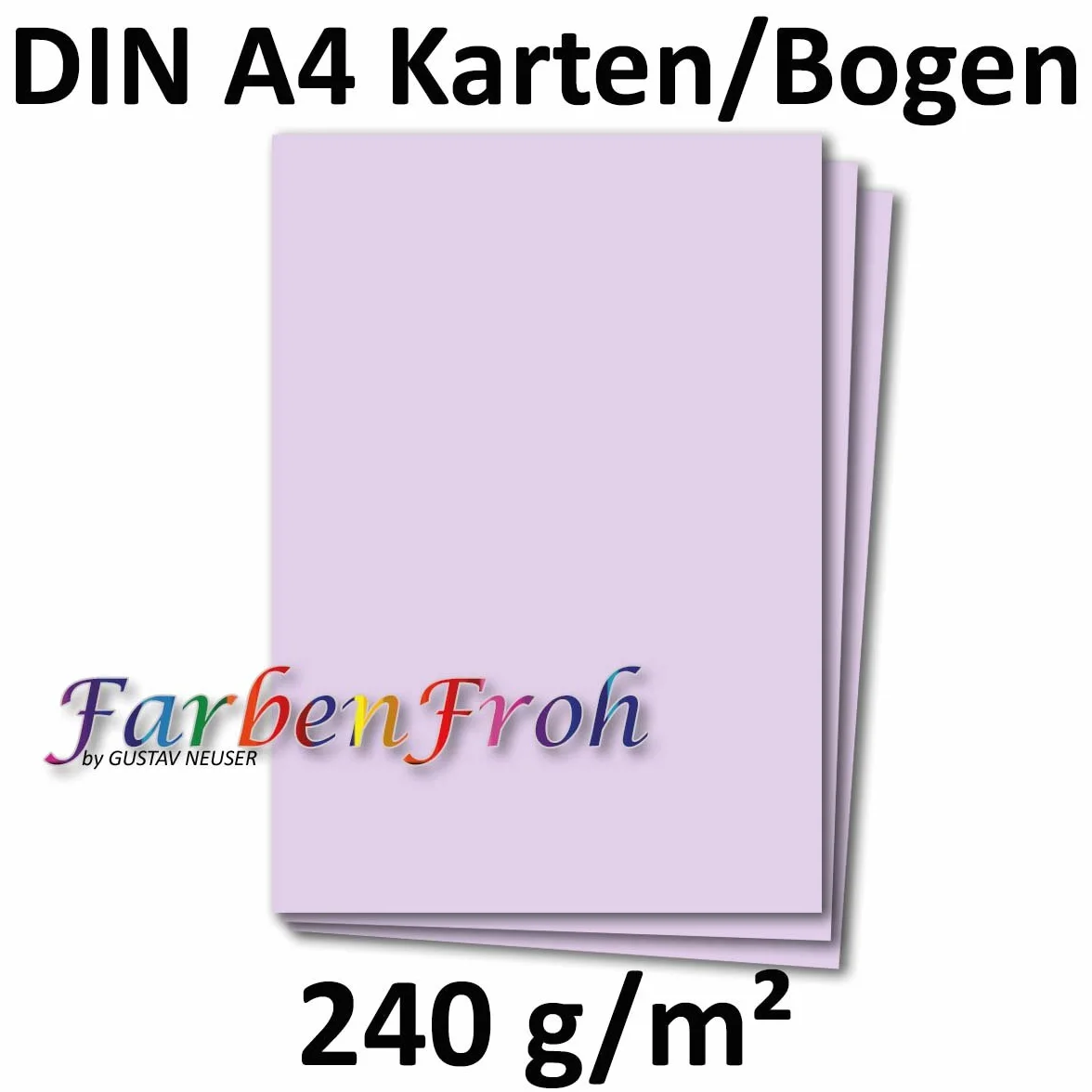 Arkusze kart DIN A4 plano, kolorowe - ogólnie nadrzędny 50 Karten 21-Lila