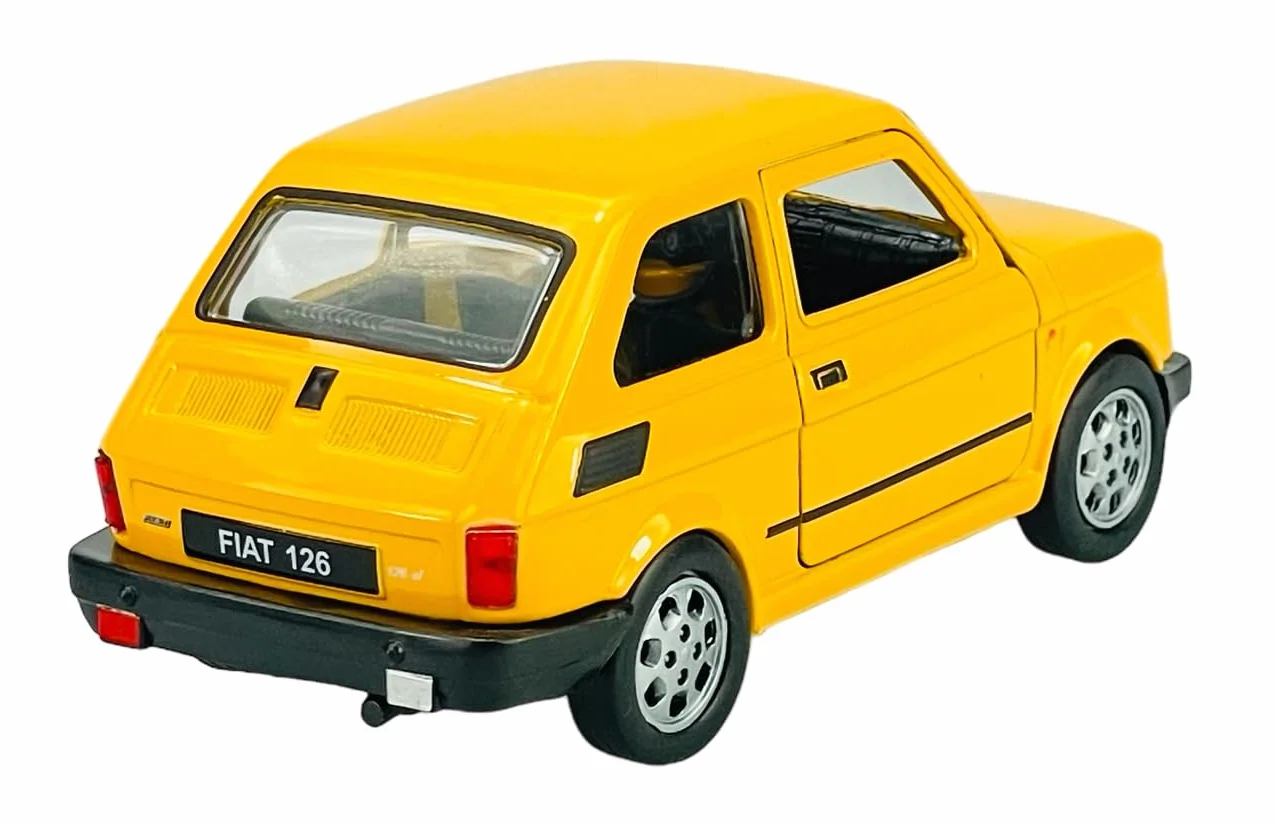 126 Żółty Budowany Podobnie Polski FIAT 126p 1972-2000 ok. 1/43 1/36-1/46 Welly Model Samochodu