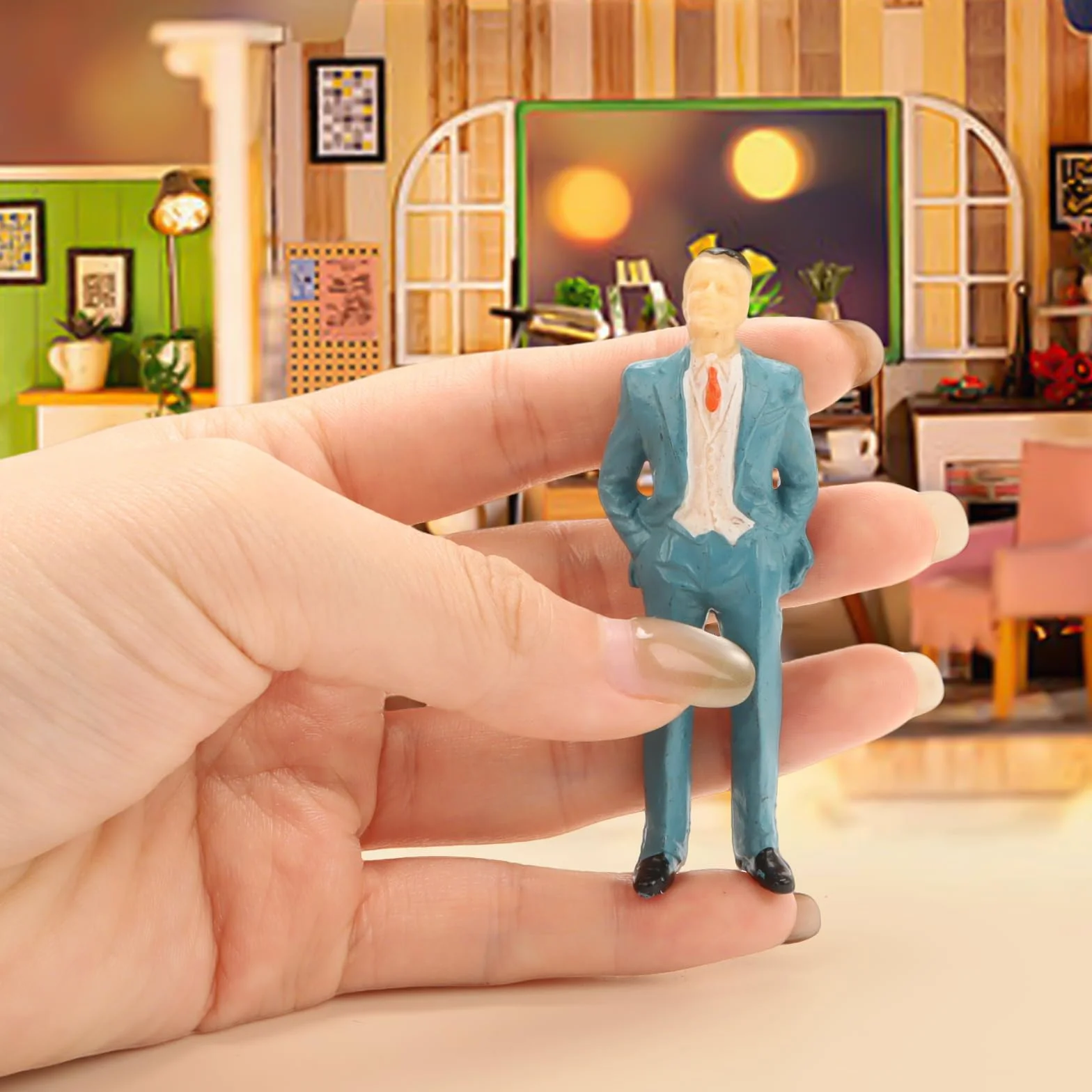 14 sztuk miniaturowych ludzi 1:25 Miniaturowe figurki w różnych pozycjach Malowane modele figurki do modelarstwa w skali HO w skali Miniaturowe figurki do modeli kolejowych Mini figurki w różnych
