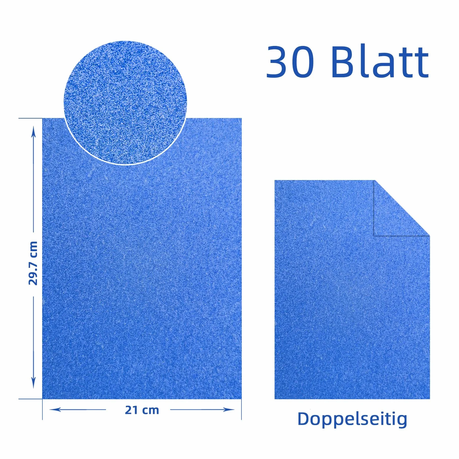 30 arkuszy – dwustronny papier brokatowy do majsterkowania, kolorowy, błyszczący papier A4 – 30 kolorów 250 g/m², kolorowy papier do majsterkowania i tworzenia