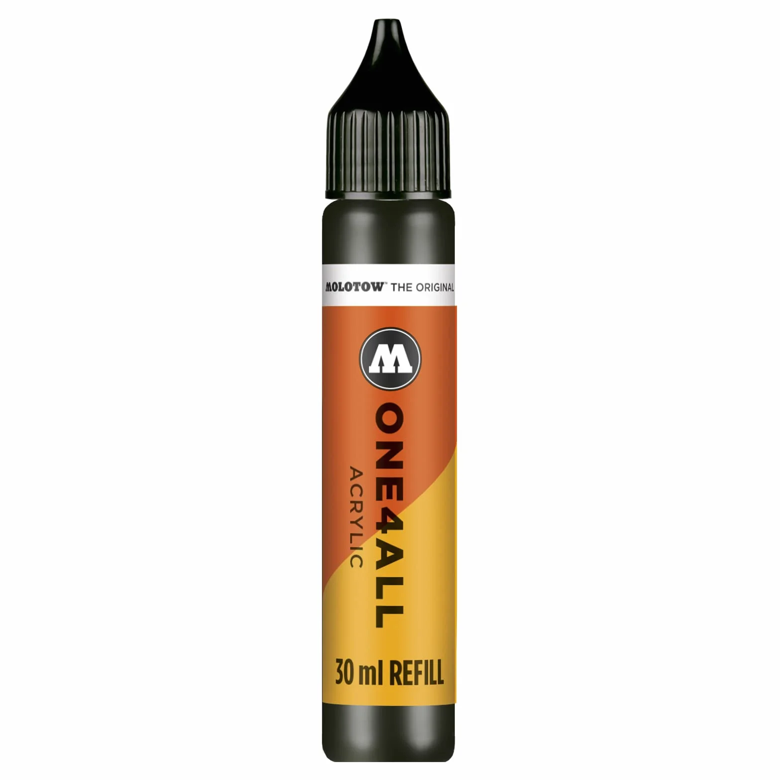 Molotow ONE4ALL Wkład do farby akrylowej ONE4ALL marker do farby, czarny sygnał, butelka 30 ml, 1 każdy (693.180)