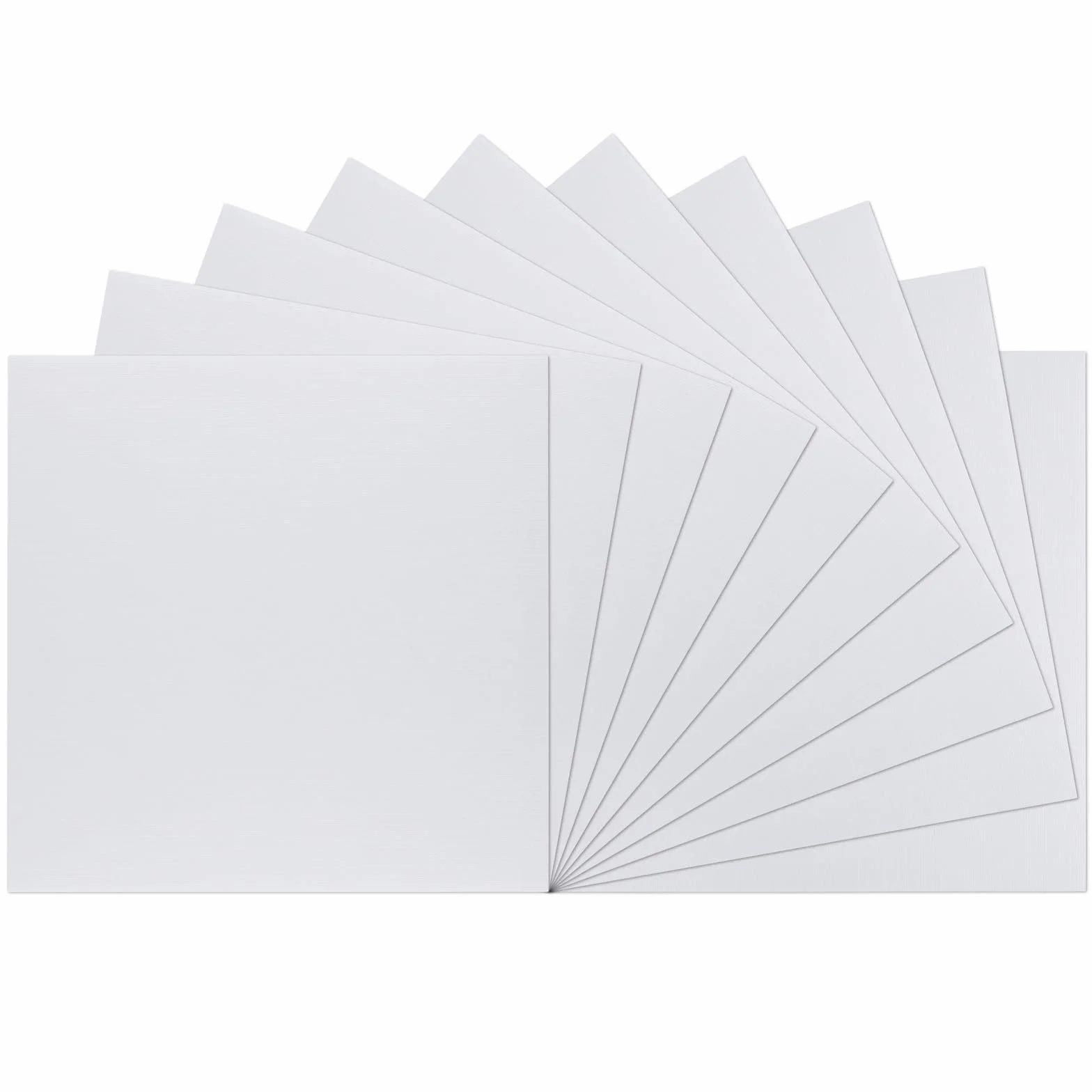 Florence Biały lniany papier 250 g - papier do scrapbookingu 30,5 x 30,5 cm - kolorowy papier kartonowy - eleganckie zaproszenia, pudełka na prezenty i projekty artystyczne