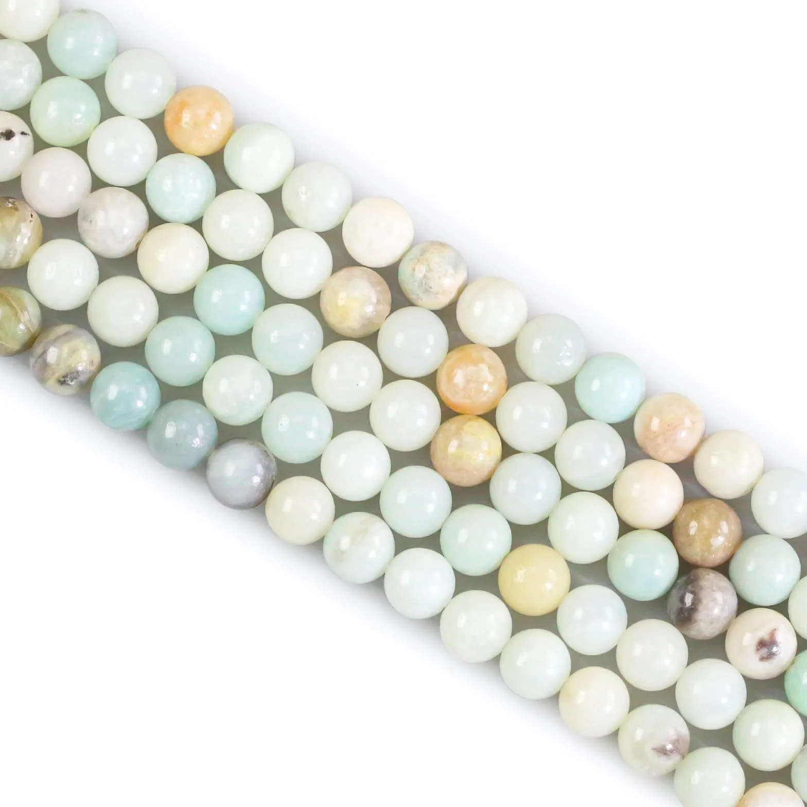 Kryształowe koraliki Amazonite (45 szt.), okrągłe 8 mm, tworzenie biżuterii