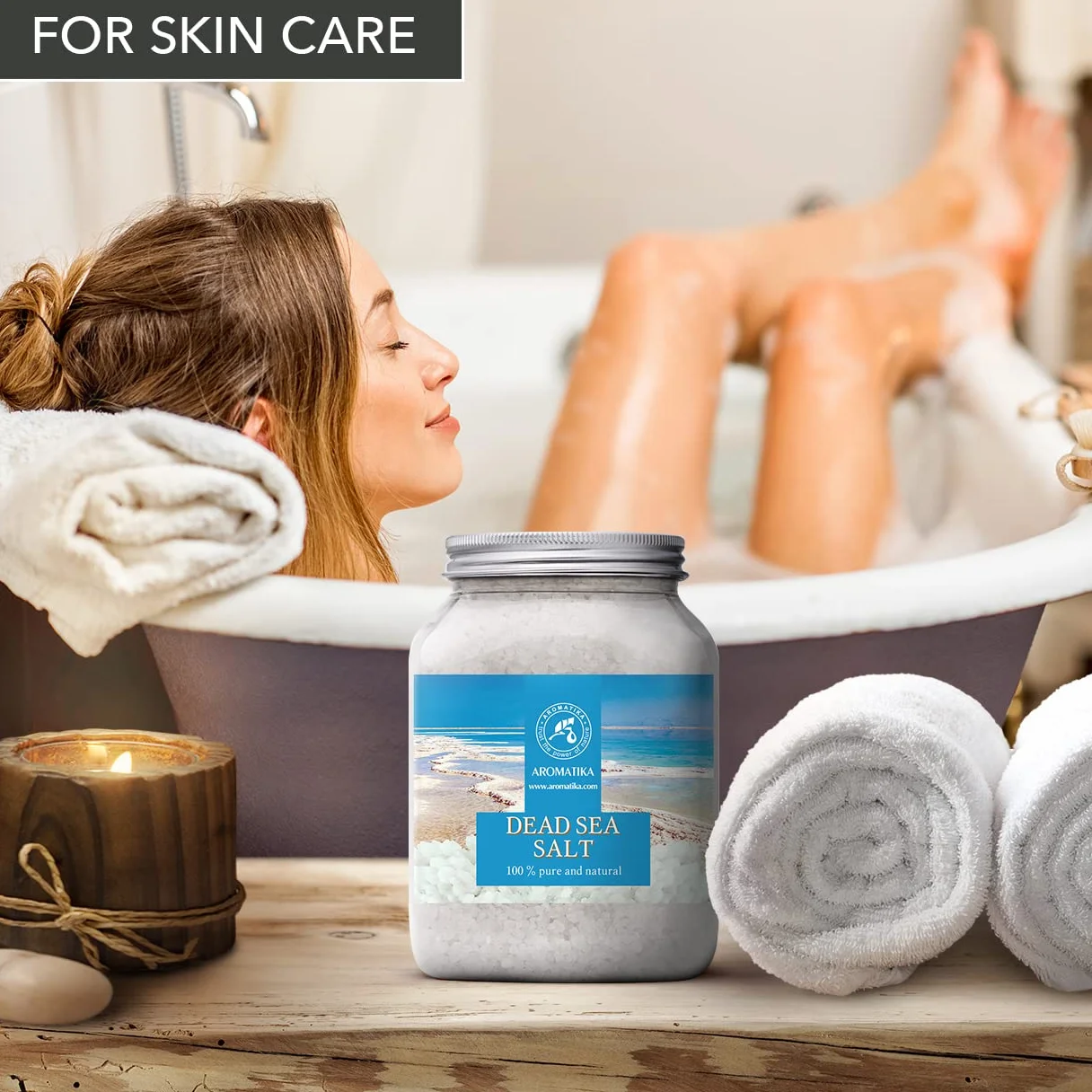 Dead Sea Salt 1000g - 100% Pure and Natural - Dead Sea Salts 1 kg- Best for Good Sleep - Stress Relief - Bath - Beauty - Relaxing - Bath Salts