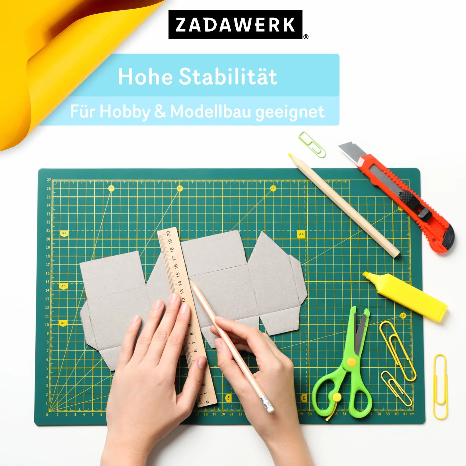 ZADAWERK Szary karton – 2 mm – 1230 g/m² – DIN A4 – tektura introligatorska szara – 10 sztuk grubości – karton do majsterkowania – tektura modelarska – karton wkładany – tektura archiwalna – karton na