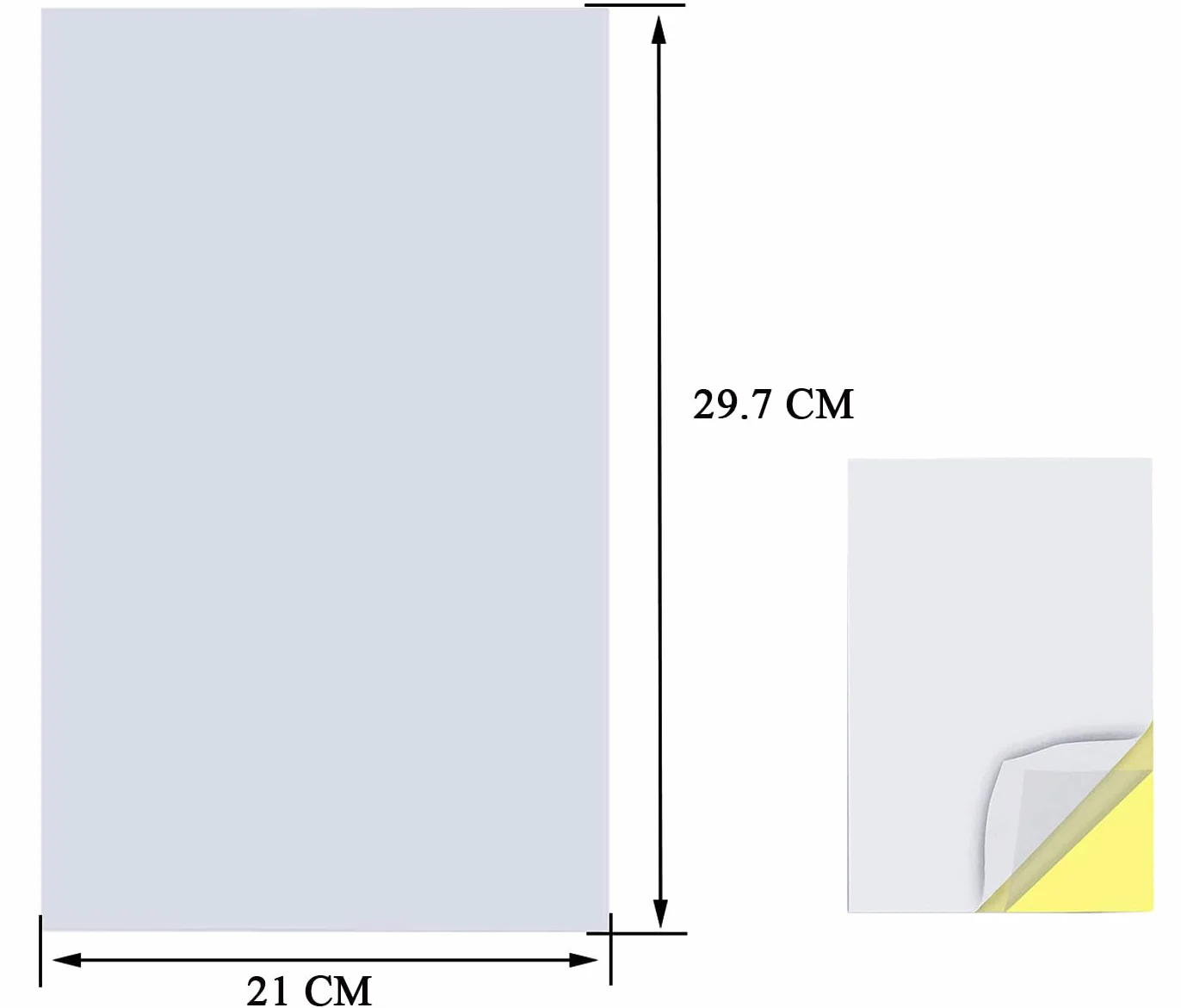 20 Arkuszy Przezroczystej Taśmy Dwustronnej, Rozmiar A4 Extra Mocno Przylepne Arkusze Taśmy Dwustronnej z Żółtym Linerem dla DIY Party/Art/Craft/Home Taśma Dekoracyjna