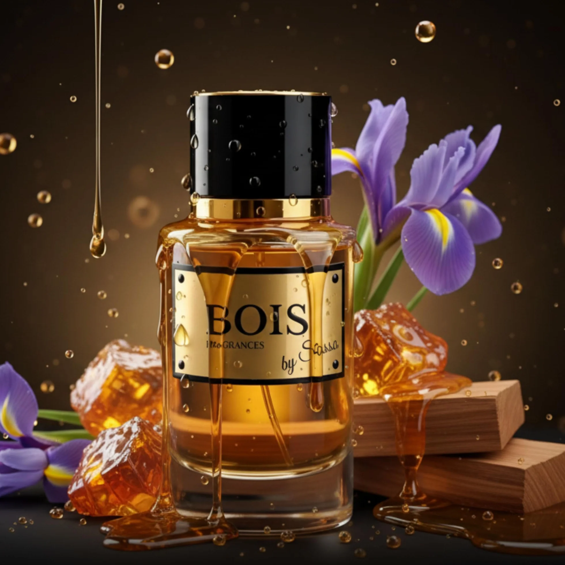 Perfumy Intense DREWNO - FRAGRANCES BY SASSO - Luksusowe pudełko - Ekstrakt z perfum 50 ml + Piżmo 3 ml + 5 darmowych próbek - Pudełko prezentowe dla mężczyzn - Kolekcja prywatna