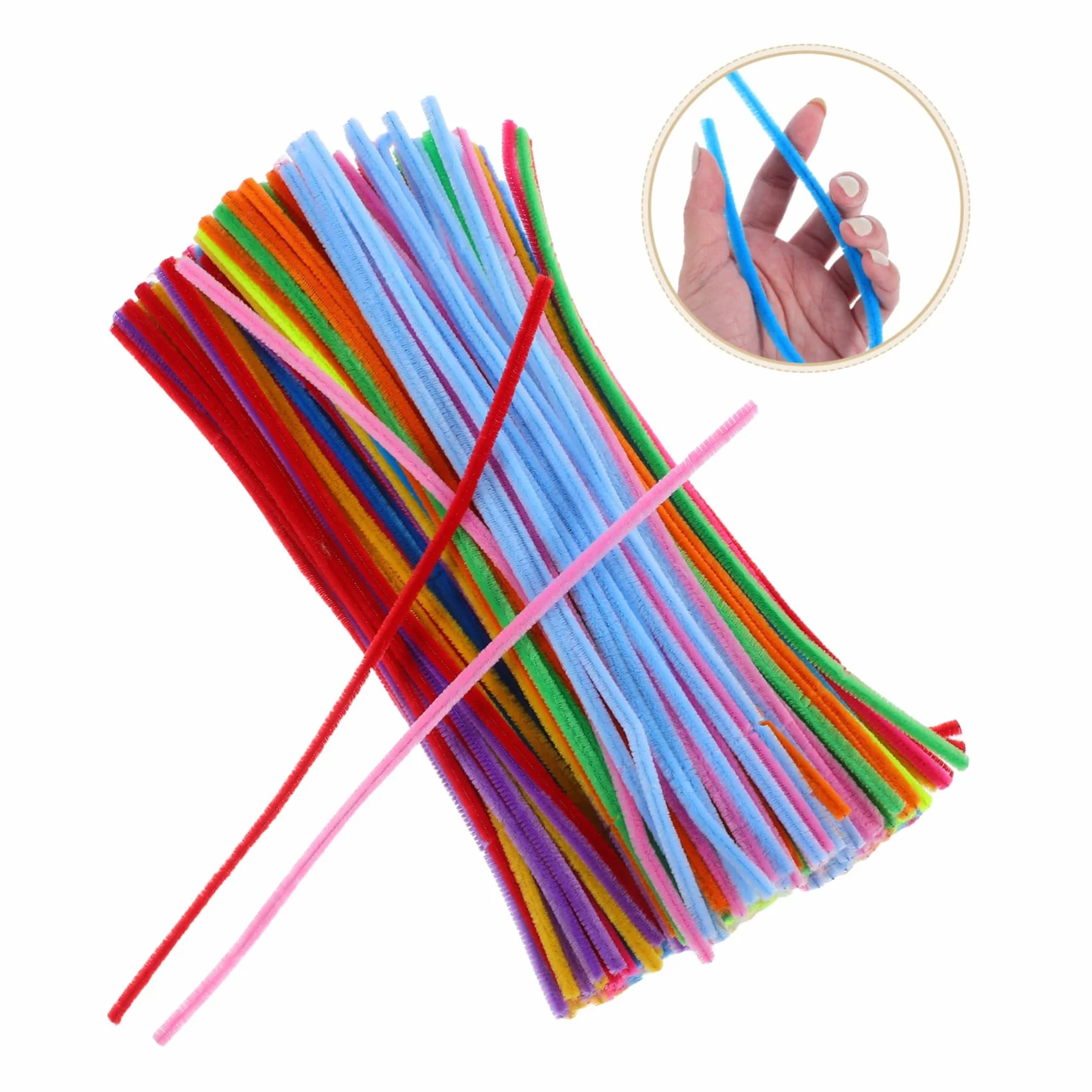TOYANDONA 500 Szt. Sztuk Kolorowych Czyścików Do Rur z Miękkiego Chenille Elastycznych i Trwałych Do Dekoracji Świątecznych Materiałów Projekty DIY Oraz Kreatywnych Rękodzielniczych dla