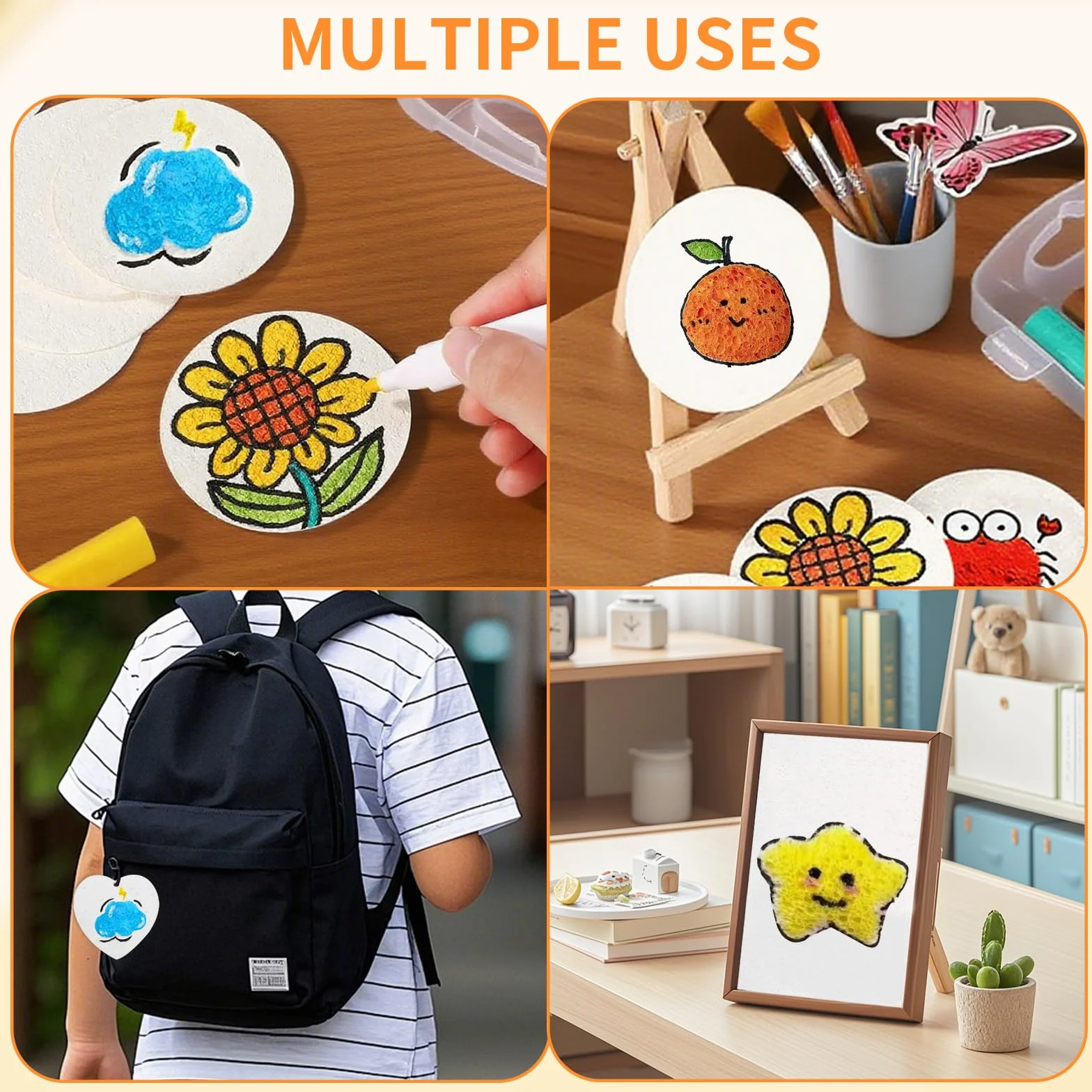 50 sztuk papieru malarskiego o strukturze pianki, biały papier do malowania z teksturą pianki, chłonny papier piankowy, Magic Puffy Paint Paper do malowania 3D, tworzenia map