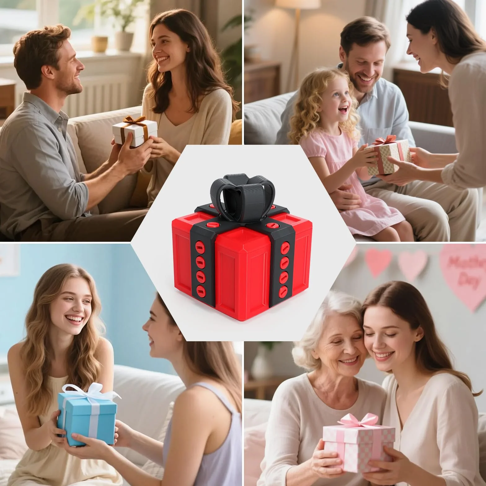 Denerwujące pudełko prezentowe ze śrubami, nadruk 3D, denerwujący prezent, pudełko prezentowe, środkowy palec dla dorosłych, pop-up, prezent na urodziny, Boże Narodzenie, Halloween