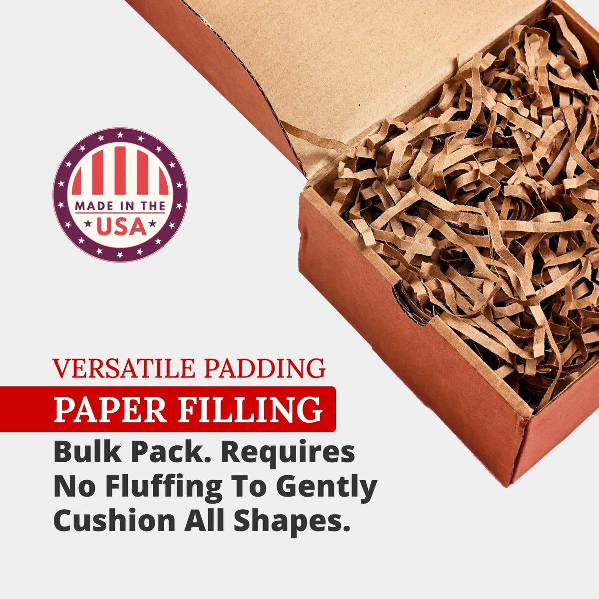 PARTNERS BRAND Crinkle Paper 10 lb. Kraft Crinkle Paper 1-Opakowanie | Papier pakowy do wysyłki, przemieszczania się i przechowywania materiałów