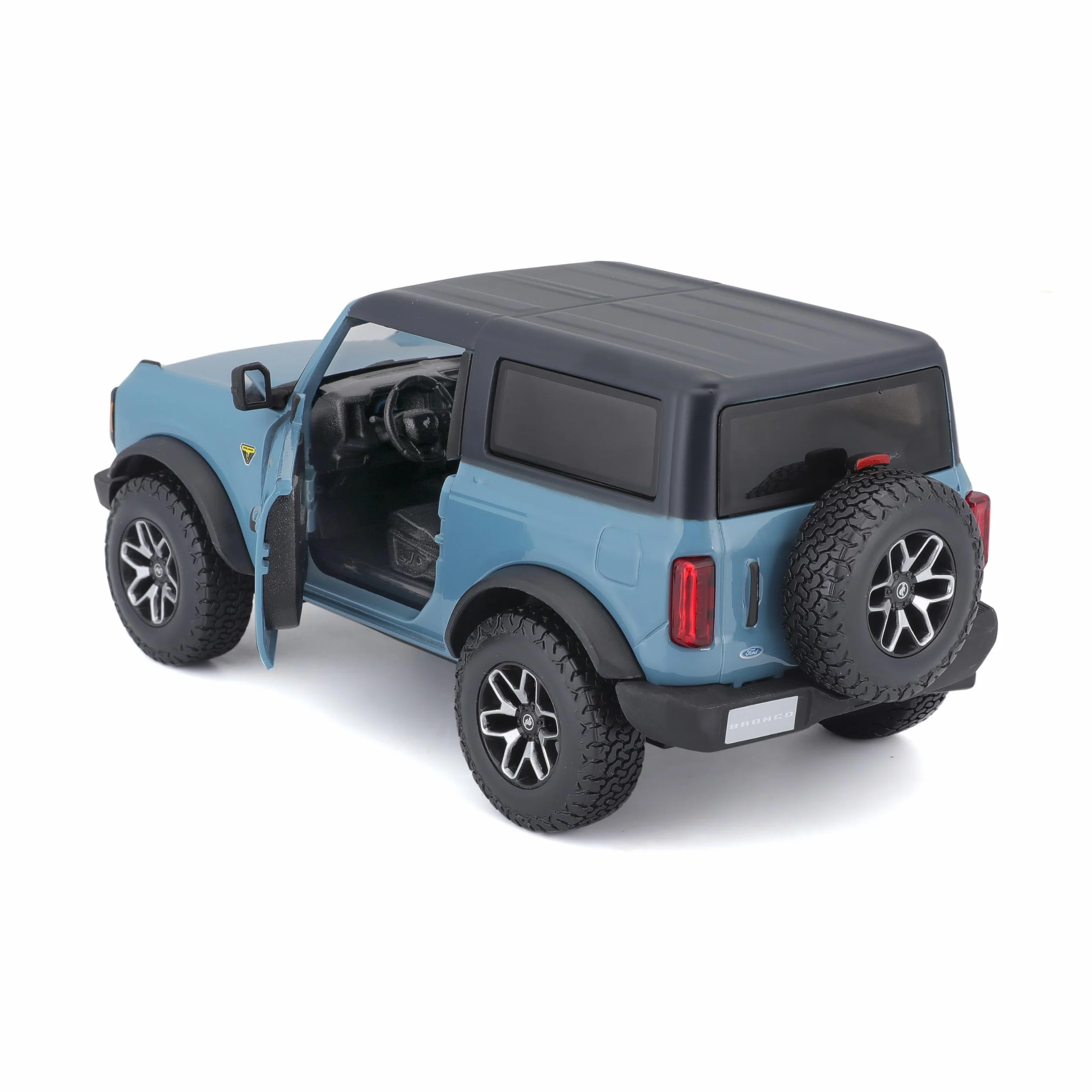 Maisto Ford Bronco Badlands (2020): model samochodu w skali 1:24, drzwi ruchome, ok. 20 cm, żółty (31530)