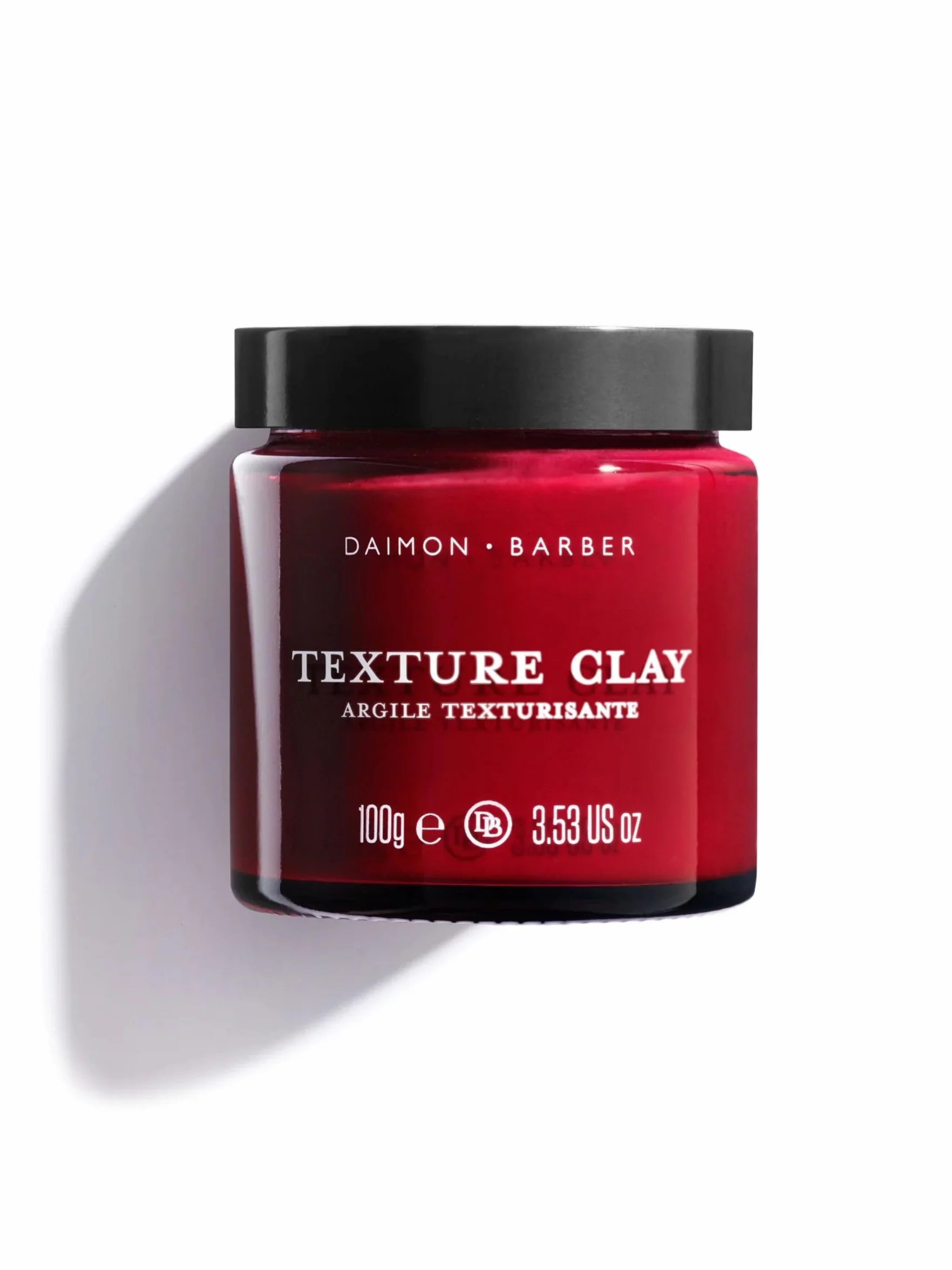 Daimon Barber Texture Clay, Matowe Wykończenie, Silne Utrzymanie, Glina do Stylizacji Włosów dla Mężczyzn, Do Krótkich Fryzur lub Dłuższych Naturalnych Stylów, Długotrwała i Łatwa do Wypłukania 100g