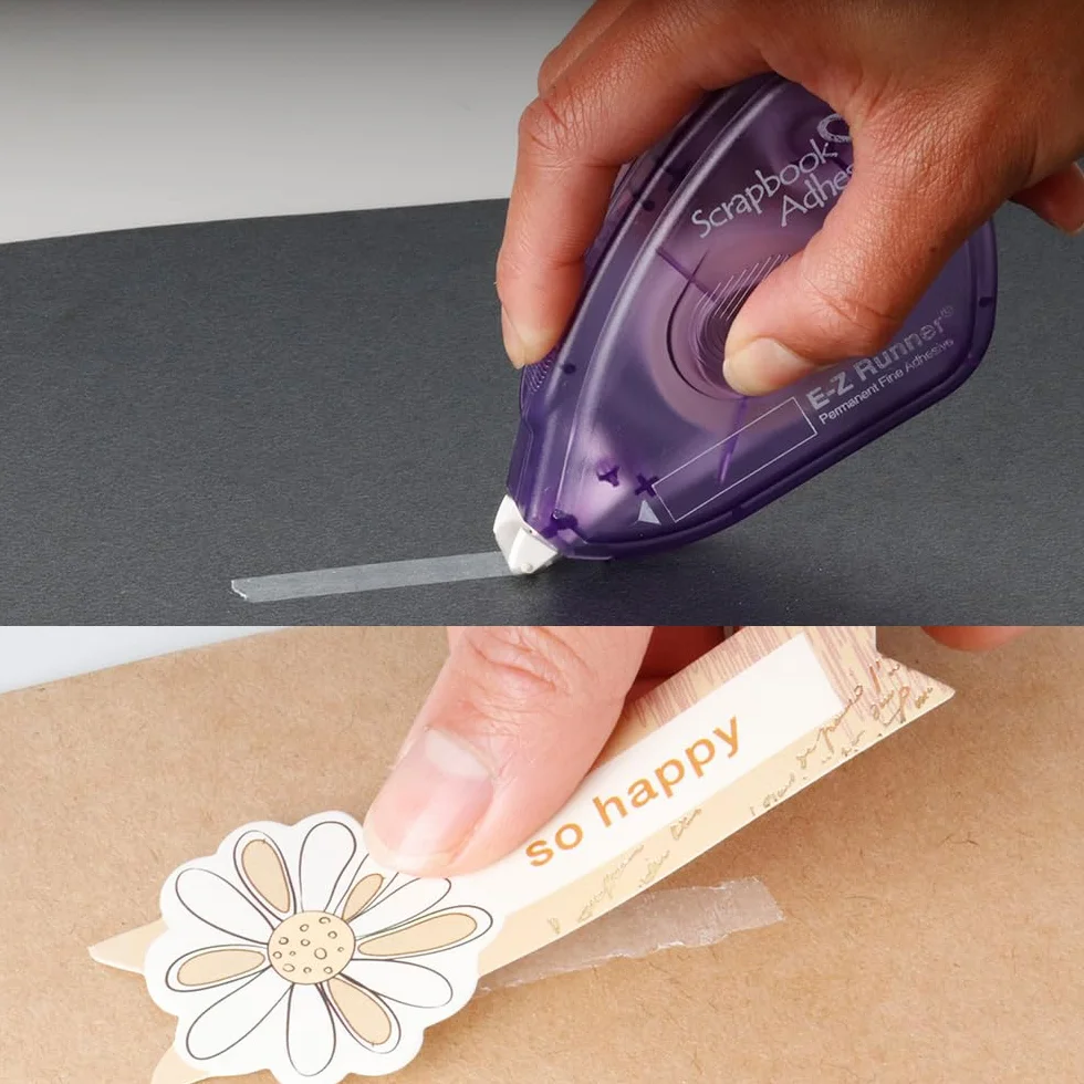 Scrapbook Adhesives By 3L, E-Z Fine Permanent Adhesive Dispenser, 49-Feet