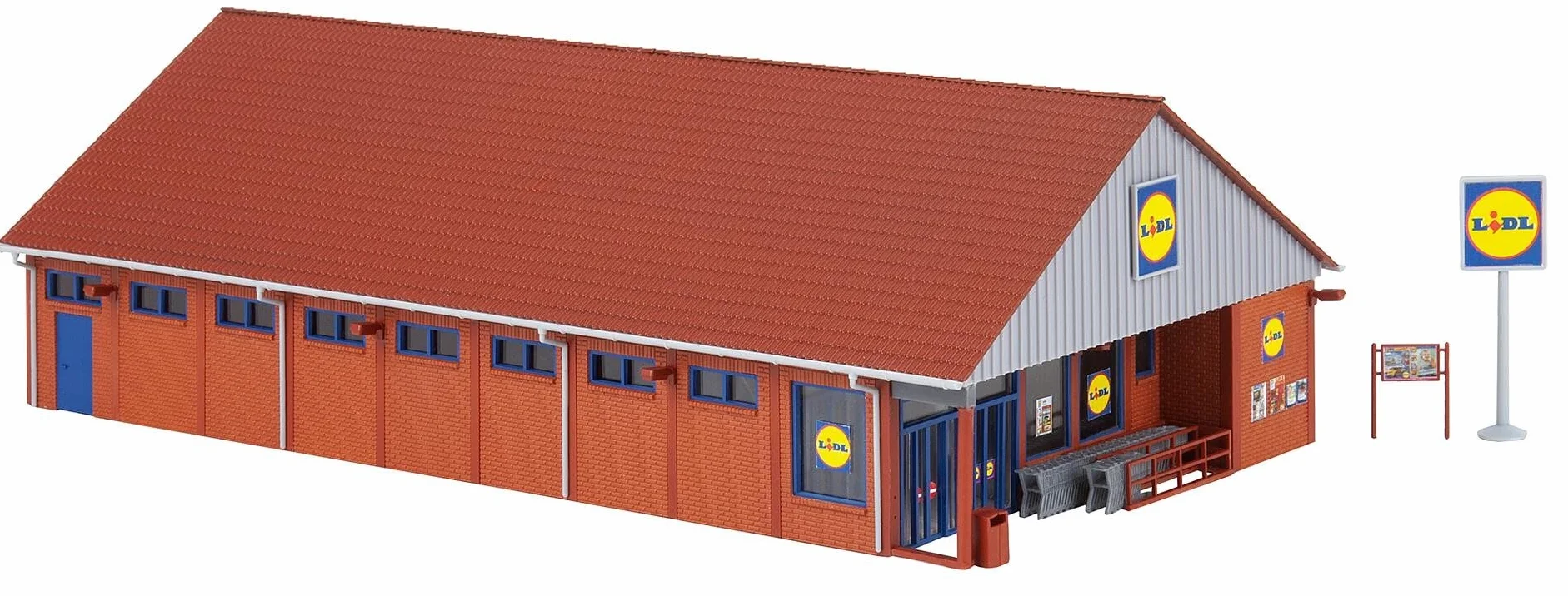 Faller FA130615 Lidl-Markt zestaw modelarski, akcesoria, wielokolorowy