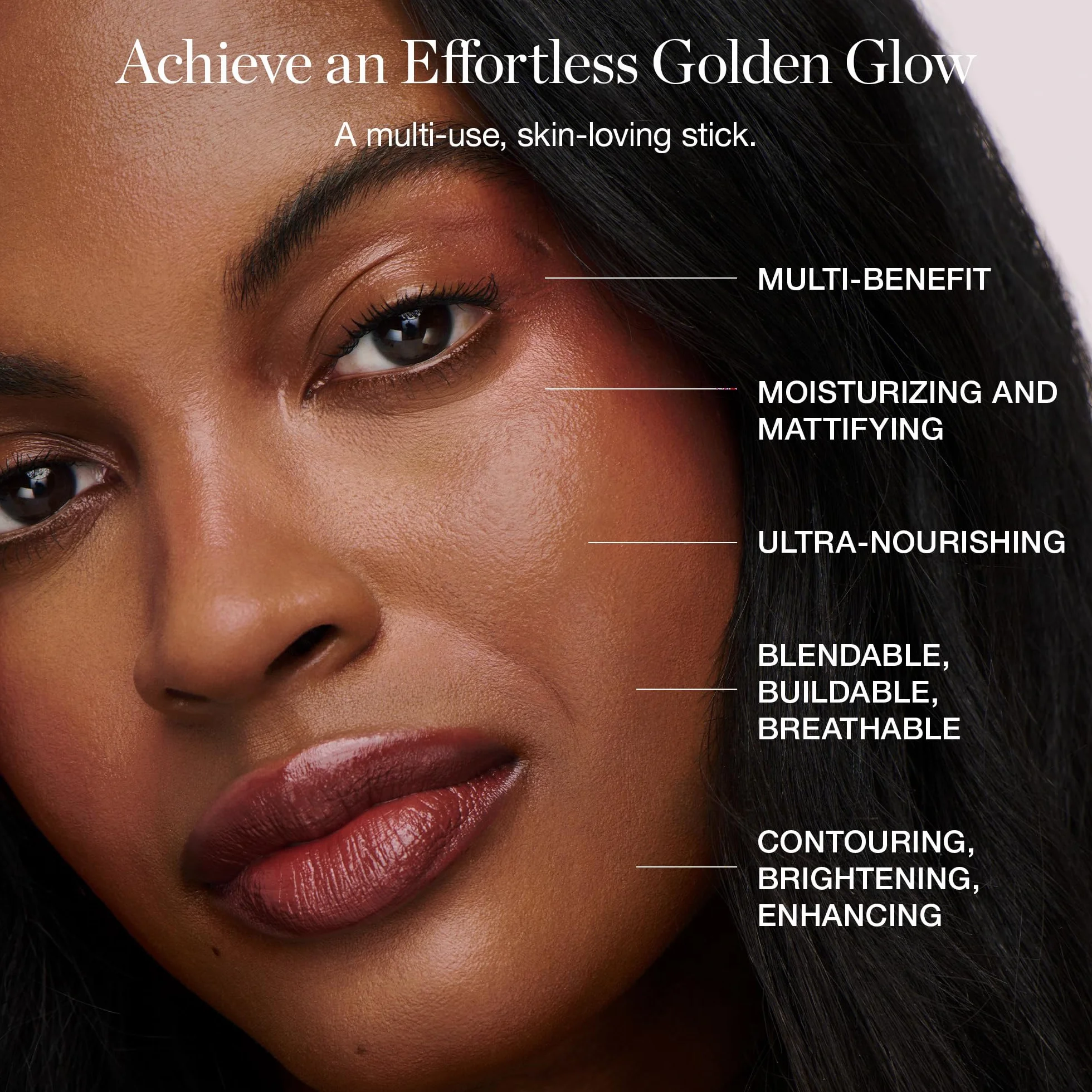 Ogee Sculpted Face Stick (COPPER - RADIANT COCOA) Certified Organic Multi-Use Bronzer & Contour Makeup