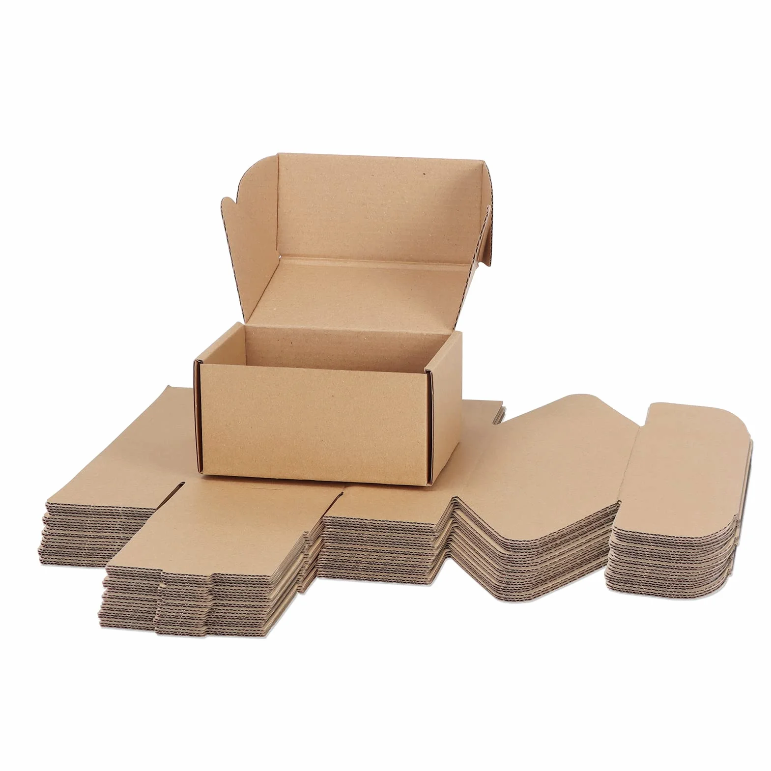 RLAVBL 25 sztuk brązowych opakowań wysyłkowych o wymiarach 15,3 x 10,2 x 7,6 cm do wysyłki przedmiotów, zabawek i prezentów