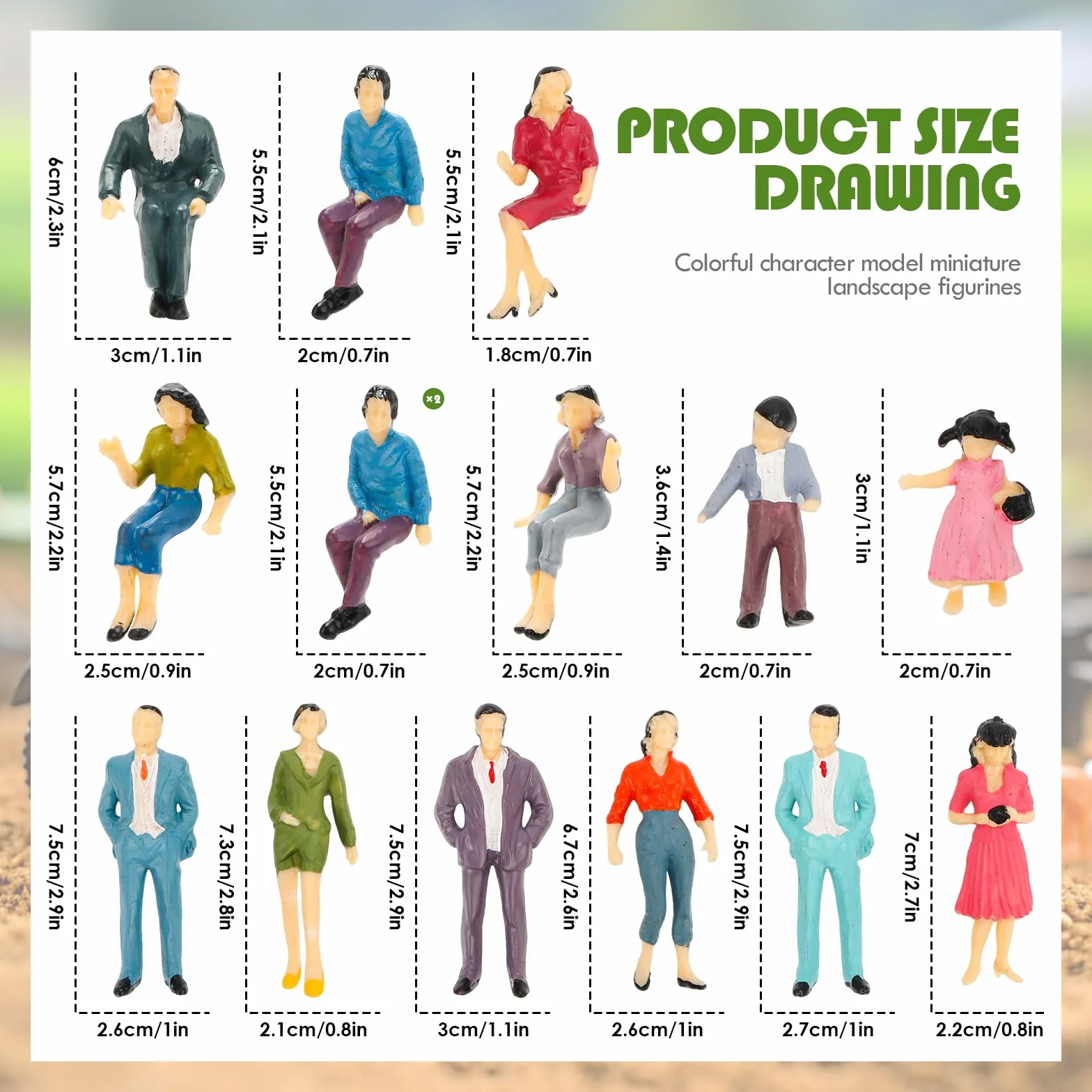14 sztuk miniaturowych ludzi 1:25 Miniaturowe figurki w różnych pozycjach Malowane modele figurki do modelarstwa w skali HO w skali Miniaturowe figurki do modeli kolejowych Mini figurki w różnych