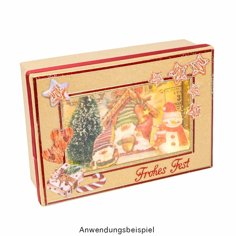 Ideen mit Herz Pudełka na prezenty z pokrywką, papier kraft, pudełka kartonowe, 10 różnych rozmiarów, od dużego do małego, stabilny karton, idealne na urodziny i ślub, prostokątne, od 8,5 do 24 cm
