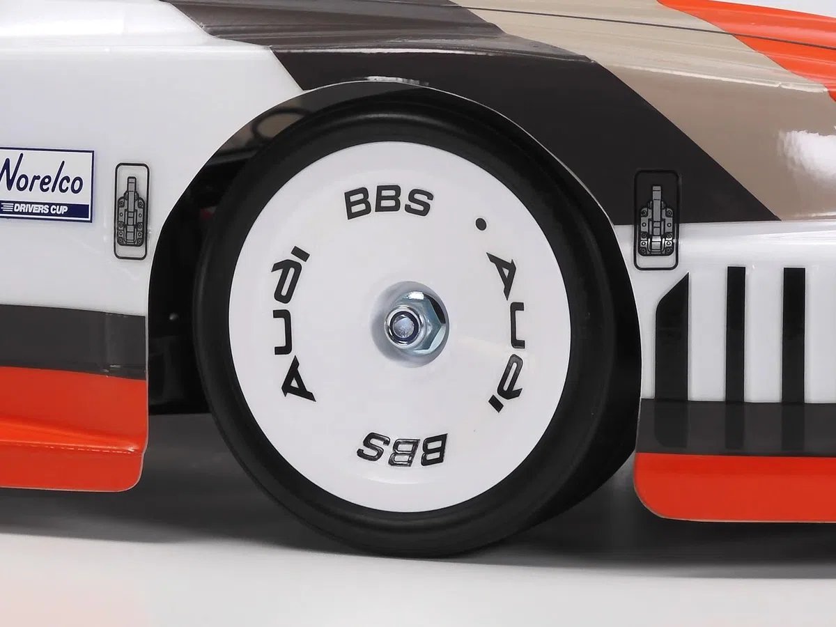 Tamiya 47511 1:10 RC Audi 90 Quattro Racing lakierowany TT-02 - zdalnie sterowany samochód, pojazd, modelarstwo, montaż, hobby, zestaw do montażu RC