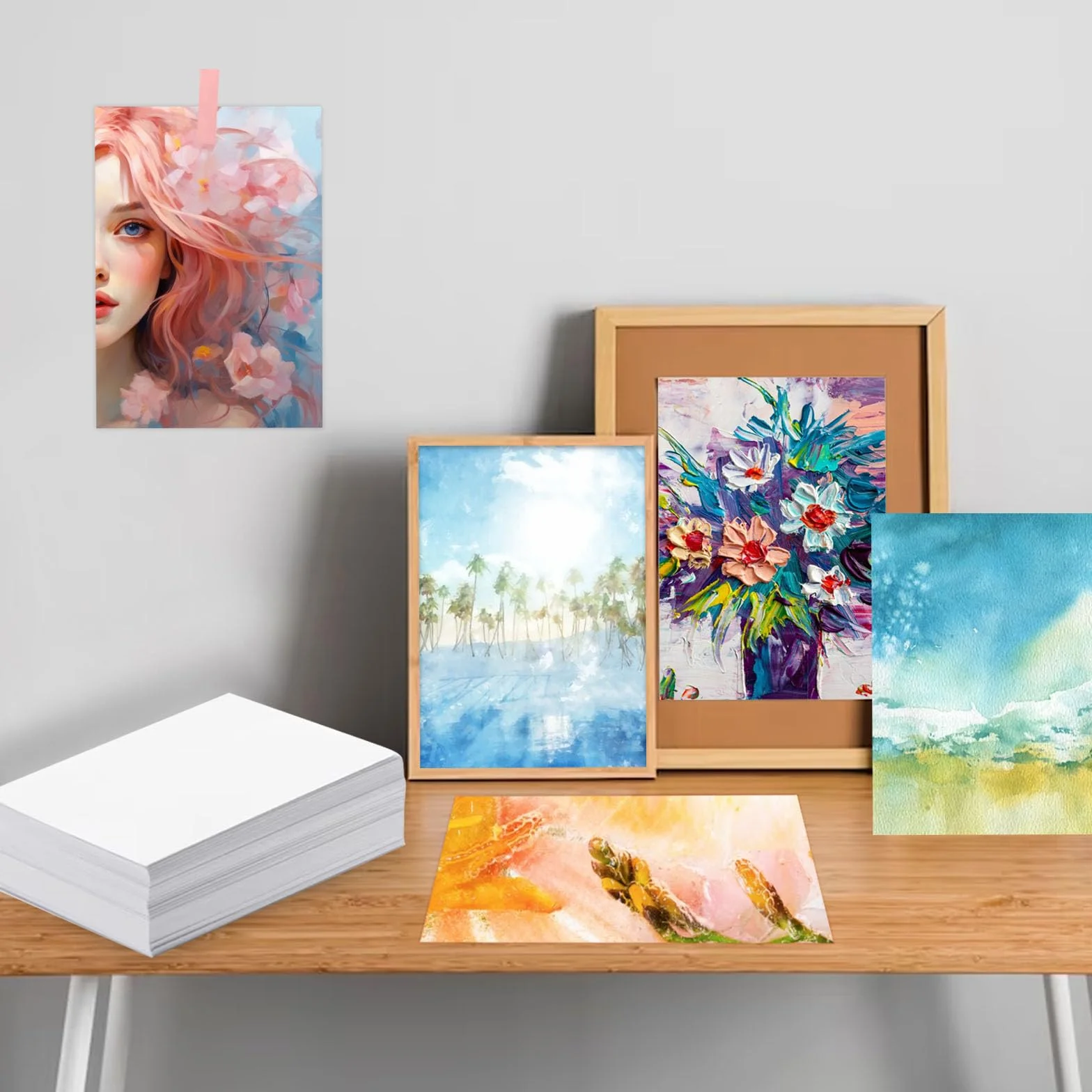 100 arkuszy papieru akwarelowego A6 300 g/m², puste kartki pocztowe papier akwarelowy biały blok papieru akwarelowego, 10,1 x 15,1 cm blok akwarelowy Watercolor Paper A6 karty akwarelowe do akwareli