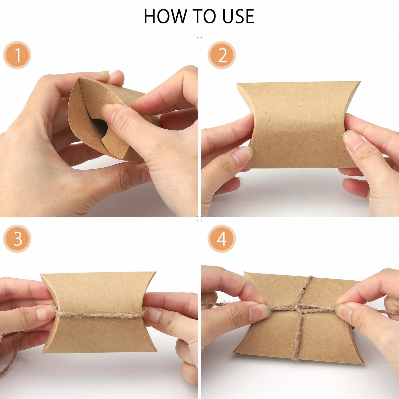 100 szt. małych pudełek prezentowych, z papieru typu kraft, 6 x 9 cm, ze sznurkiem jutowym, "zrób to sam", prezenty dla gości, na wesele, pralinki, puste pudełko, dla dzieci, na urodziny, imprezę