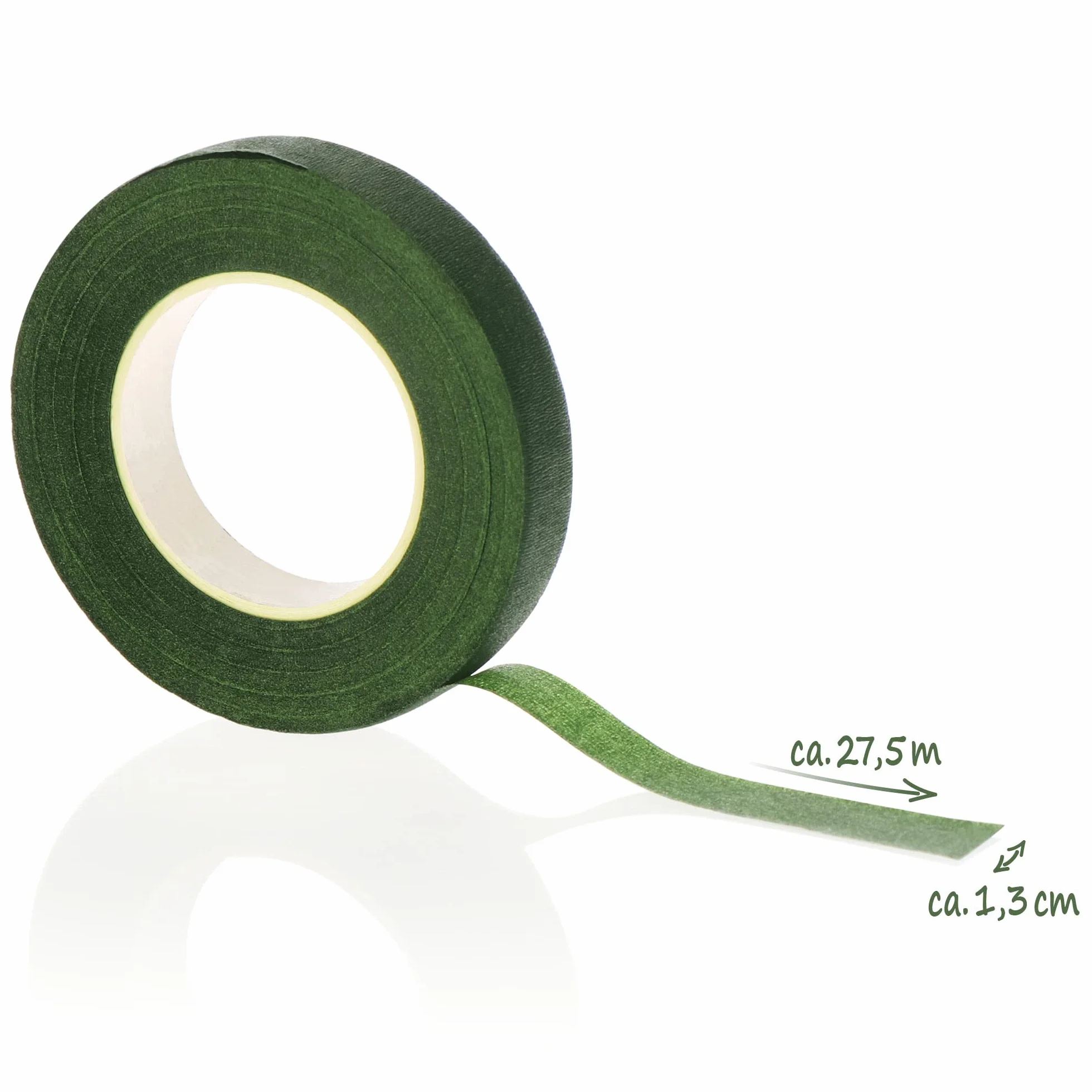 COM-FOUR® 4x Flower Tape - samoprzylepna tasma maskujaca do kwiatów - tasma do pakowania kwiaciarni - krepa rekodziela (Tasma kwiatowa - 13mm)