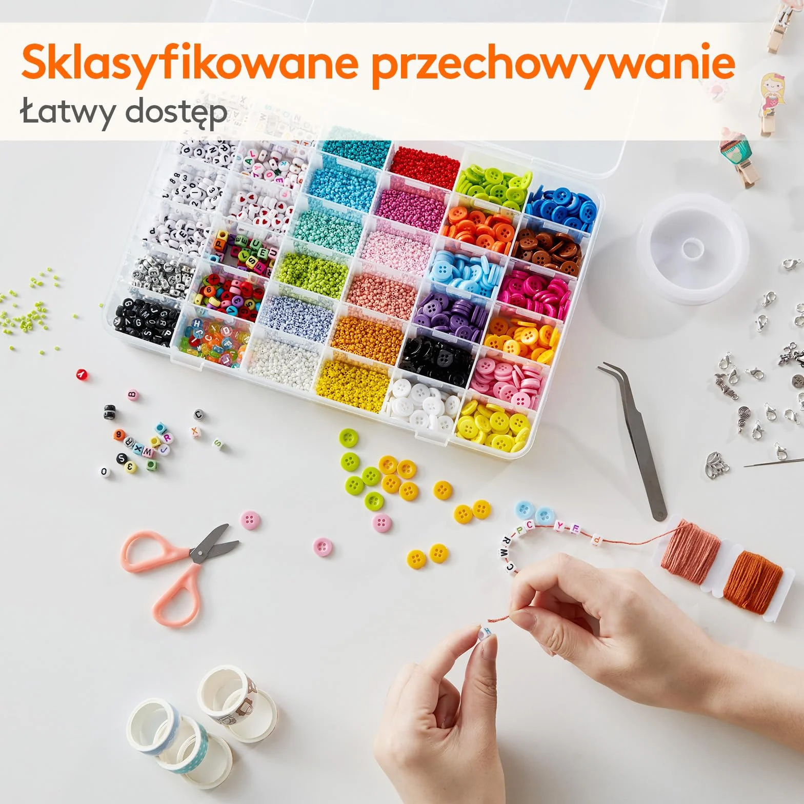 Lifewit 2-pak 36 Kratek Jasny Piętrowy Plastikowy Pojemnik Przechowywania Z Regulowanymi Przegródkami Dla Koralików, Diy Sztuki, Rzemiosła, Biżuterii, Sprzętu Rybackiego Z 5 Arkuszy Naklejki Etykiety