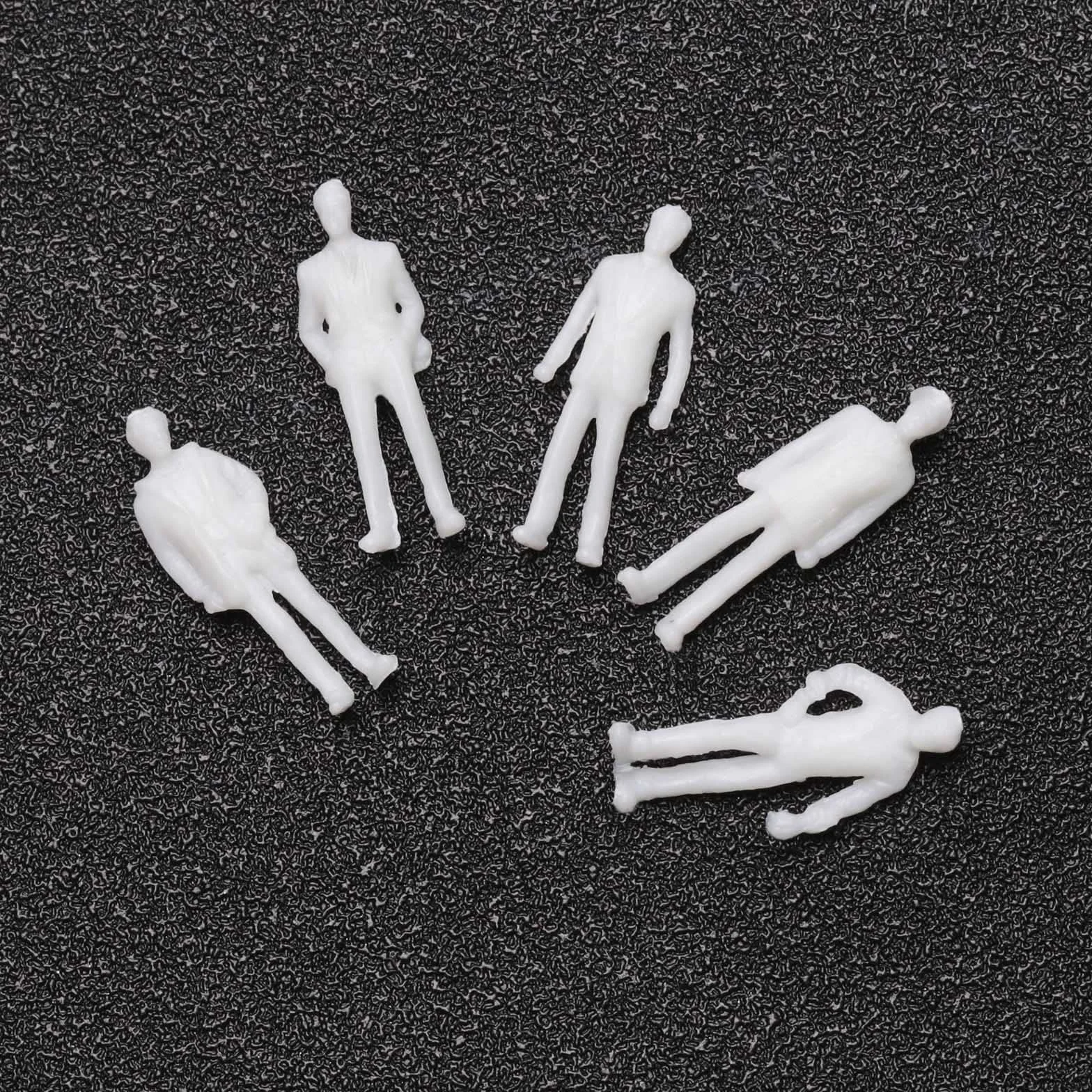 100 sztuk 1:100 białych niemalowanych figurek, ekskluzywne miniaturowe modele postaci, akcesoria dekoracyjne do samodzielnego wykonania mini domków dla lalek