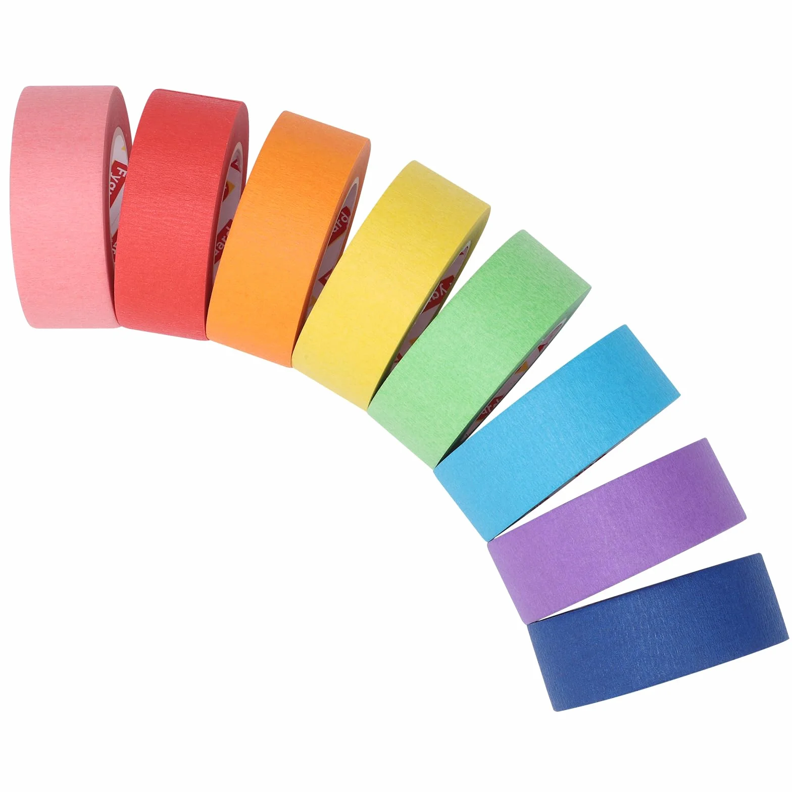 8 rolek kolorowej taśmy maskującej, 23 mm x 13 m, taśma malarska, w kolorze tęczy, taśma dekoracyjna, dla dzieci, studentów, DIY, scrapbookingu, rzemiosła