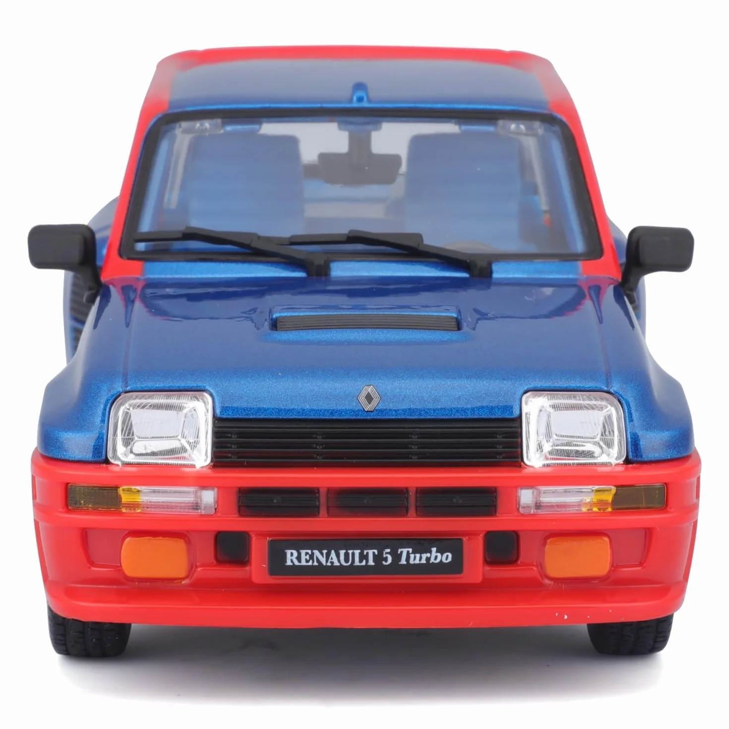 Bburago - Renault 5 Turbo, Samochód Diecast Skala 1:24, Szczegółowa Replika z Otwieranymi Drzwiami, Dostępny w Kolorze Niebieskim i Czerwonym, Licencja Renault, Wiek 3+