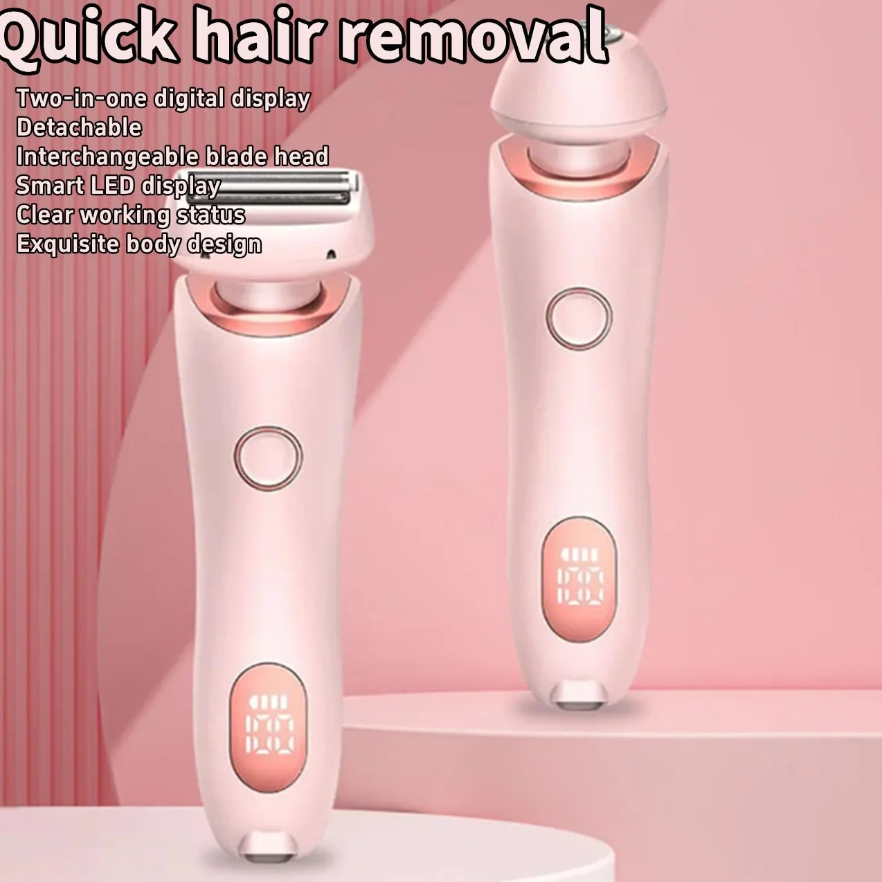 Gleam Pro 3.0 Golarka dla kobiet, Smooth Shave Pro, golarka elektryczna dla kobiet, golarka elektryczna 2 w 1, wodoodporna i wielokrotnego ładowania, nadaje się do wrażliwych obszarów (1 szt.)