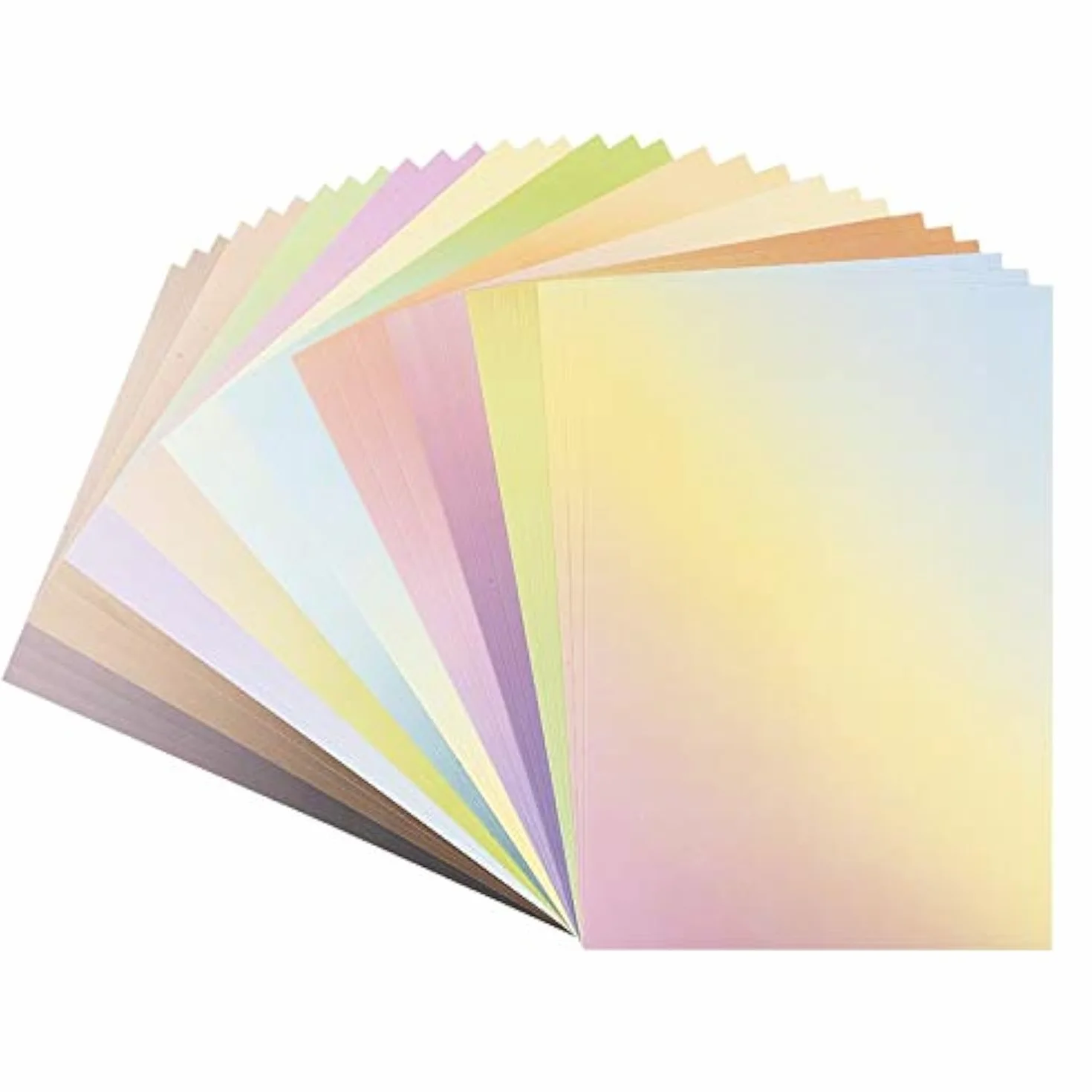 Ideen mit Herz Papier dekoracyjny z gradientem kolorów | kolorowy karton dekoracyjny | DIN A4 | 250 g/m² | intensywny lub pastelowy (10 różnych gradientów kolorów | 30 arkuszy)