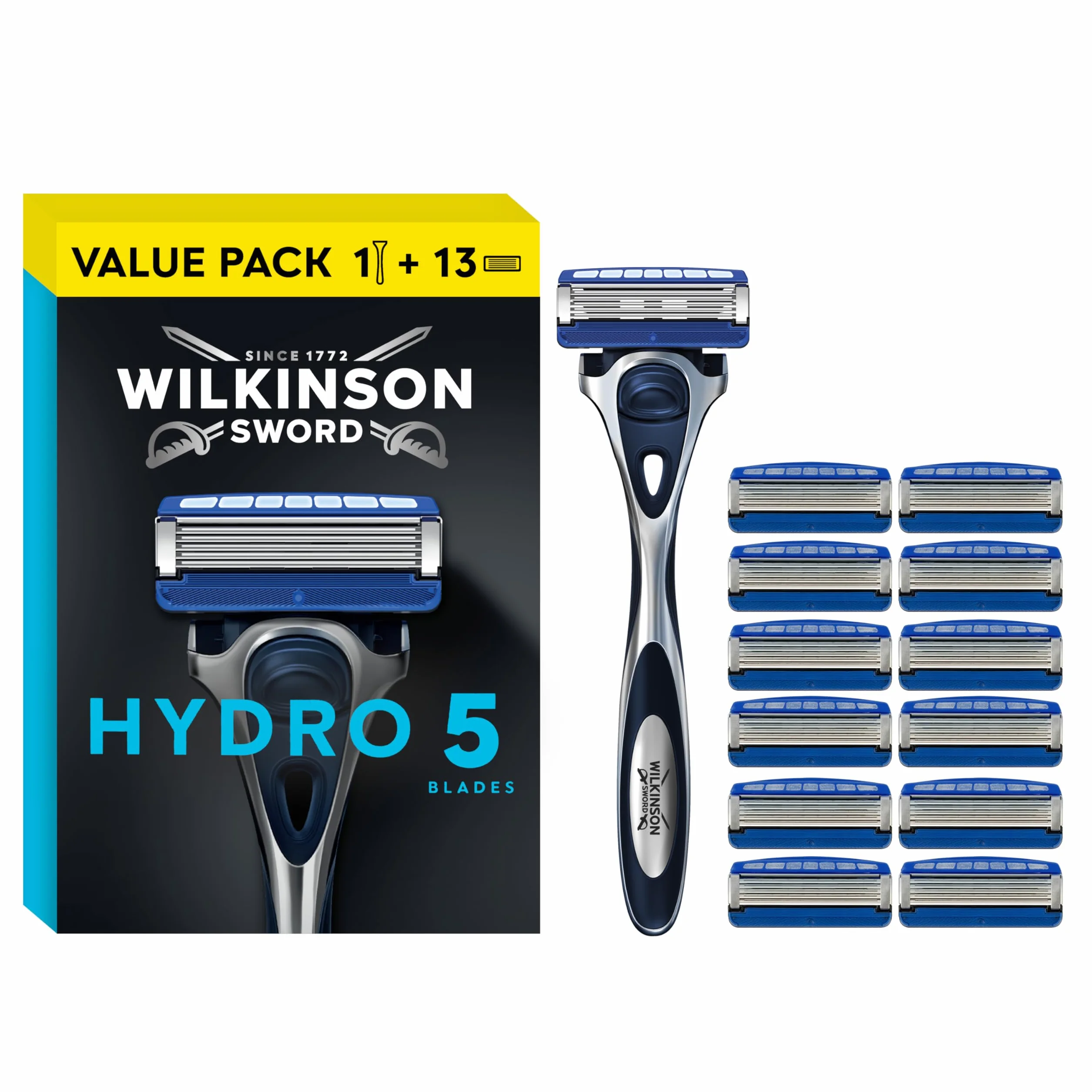 Wilkinson Sword Sword Hydro 5 Skin Protection Maszynka do Golenia, 1 + 13