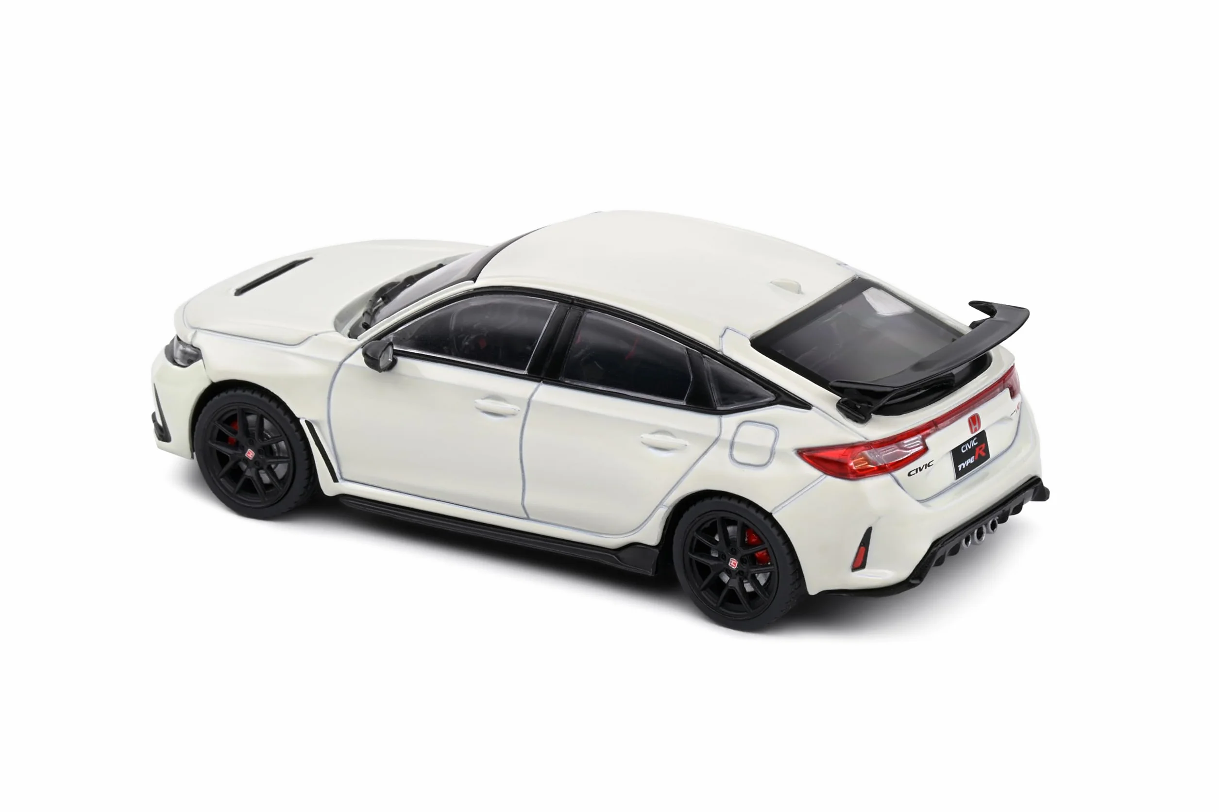 Solido 1:43 Honda Civic Type R 2022 biały – model samochodu Die-Cast, karton okienny z cokołem z tworzywa sztucznego, 421438110